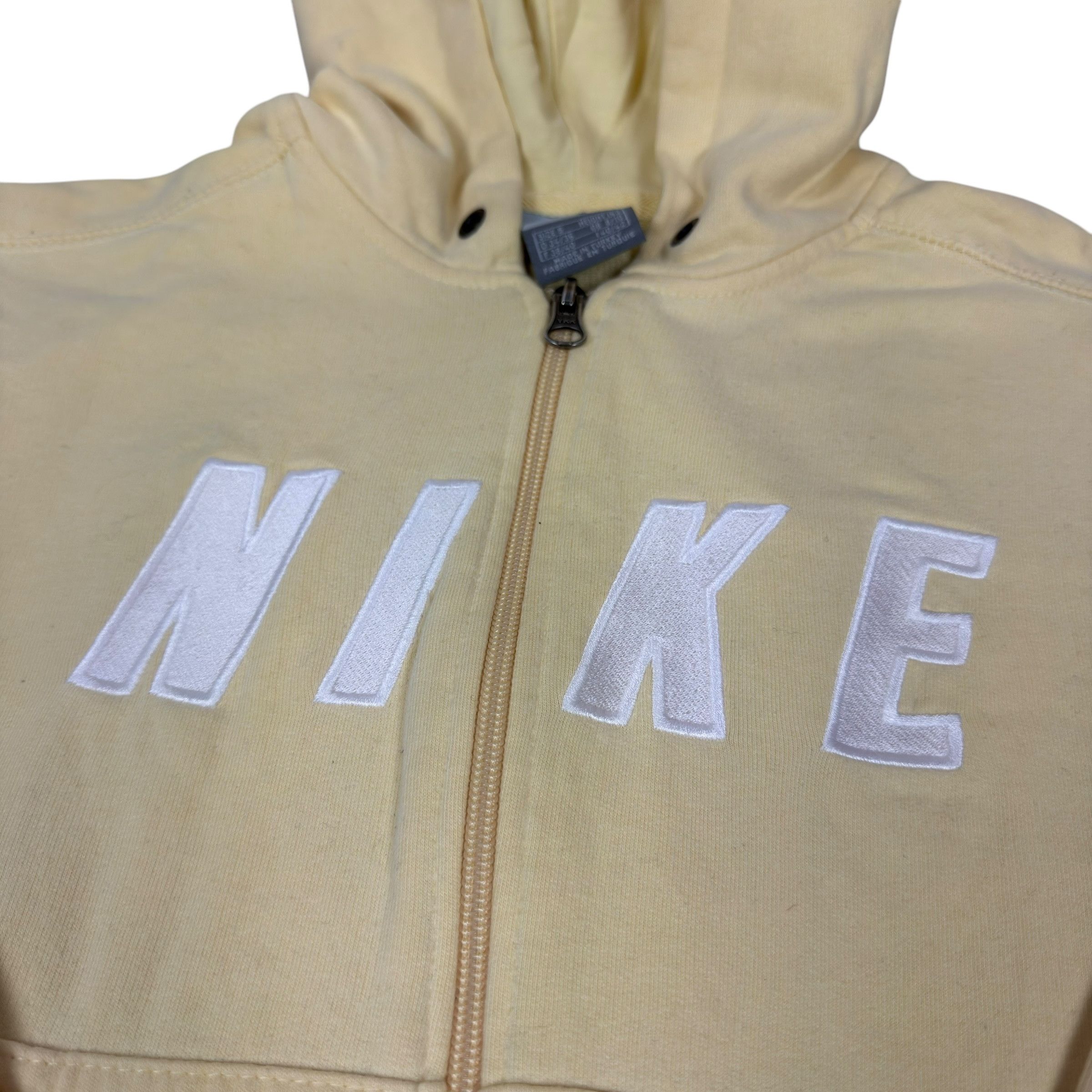 Nike × Vintage Nike Women's Yellow Spellout Long Sleeve Full Zip Hoodie S Size S / US 4 / IT 40 - 3 Thumbnail