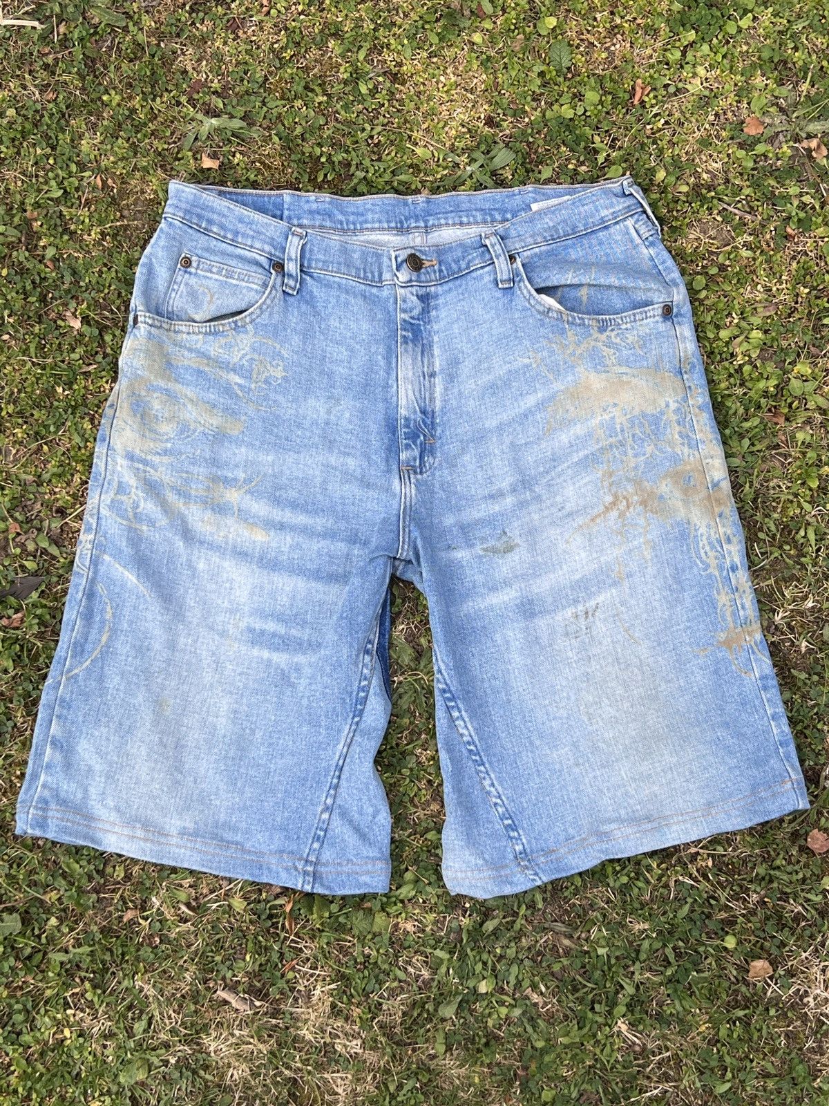 Vintage × Wrangler Baggy sunfaded vintage jorts Size US 36 / EU 52 - 1 Thumbnail