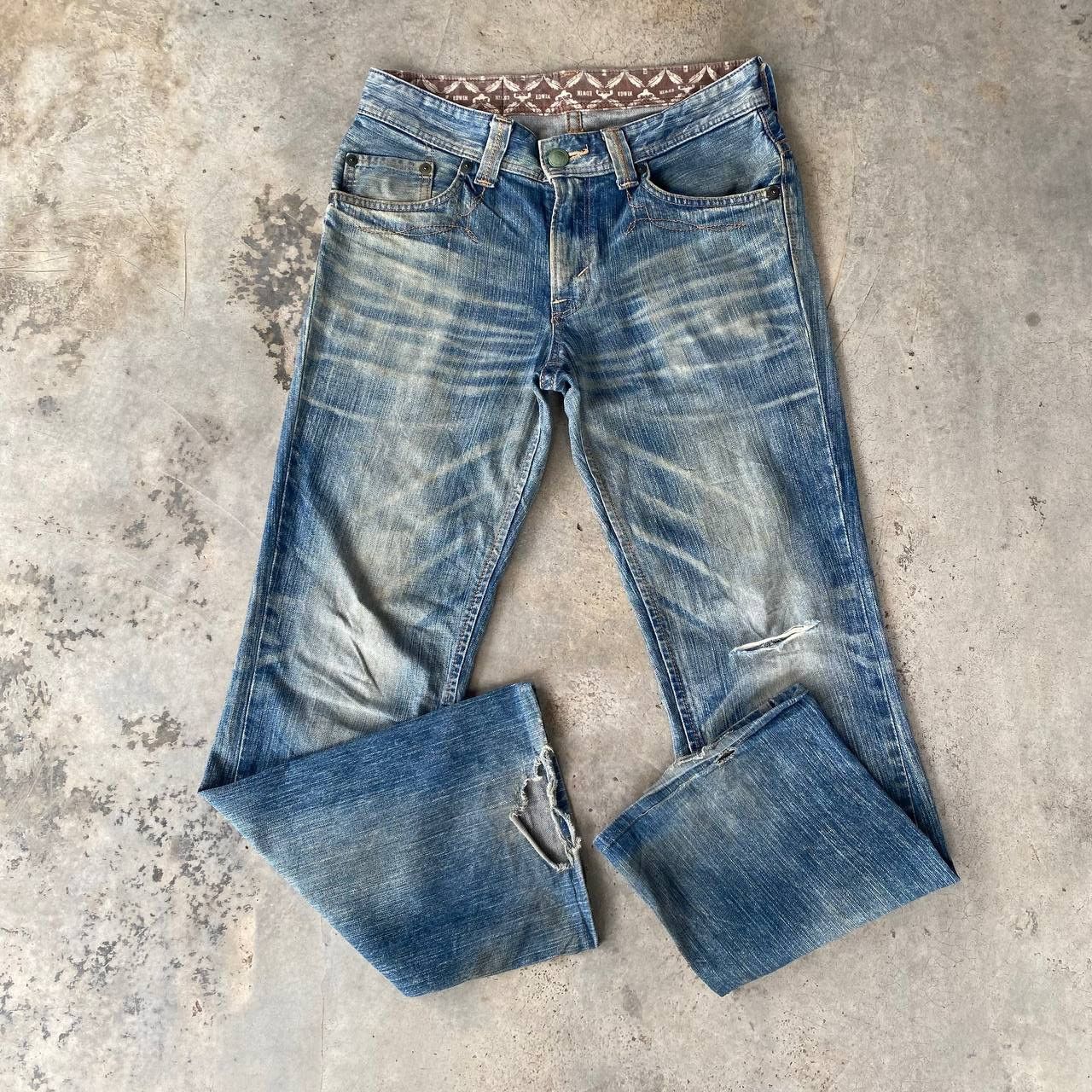 Edwin FLARED VINTAGE EDWIN JAPAN BULLS BOOTCUT DISTRESSED DENIM Size US 30 / EU 46 - 9 Thumbnail
