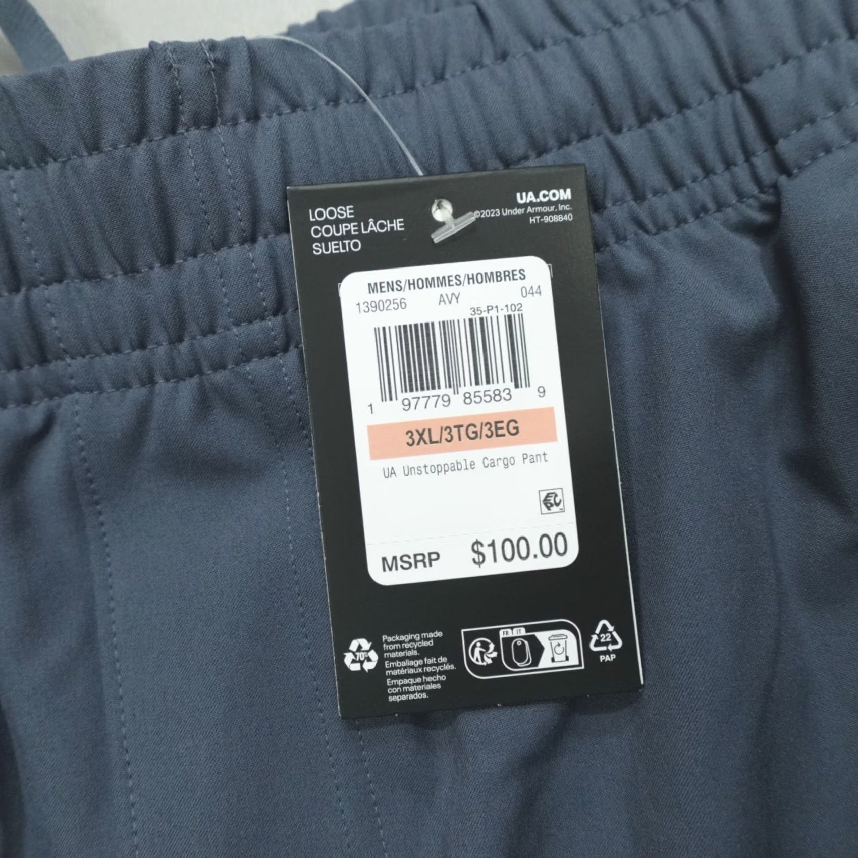 Under Armour Under Armour Unstoppable Cargo Pants Men 3XL Downpour Grey UA Storm Tapered Pants Regular Waist 44in 1390256-044 Size US 39 - 3 Thumbnail