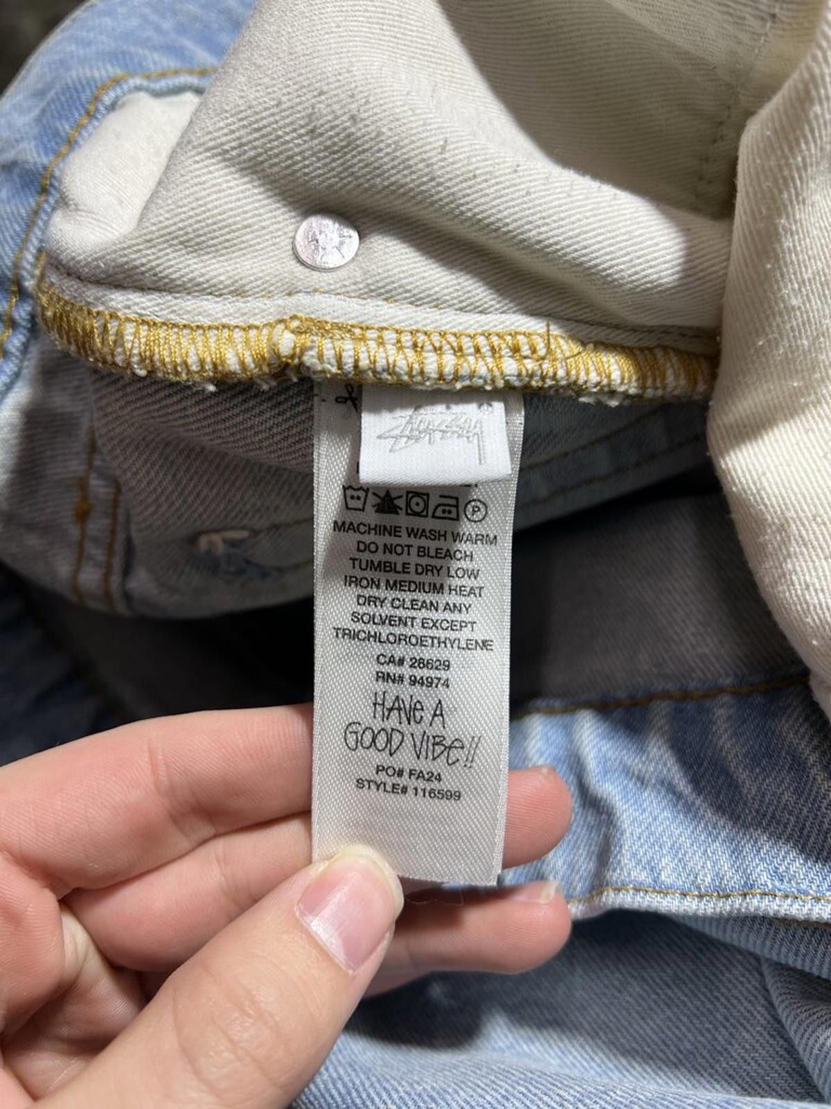 Stussy Stussy Light Wash Big OL Jeans Sz. 32 Size ONE SIZE - 4 Thumbnail