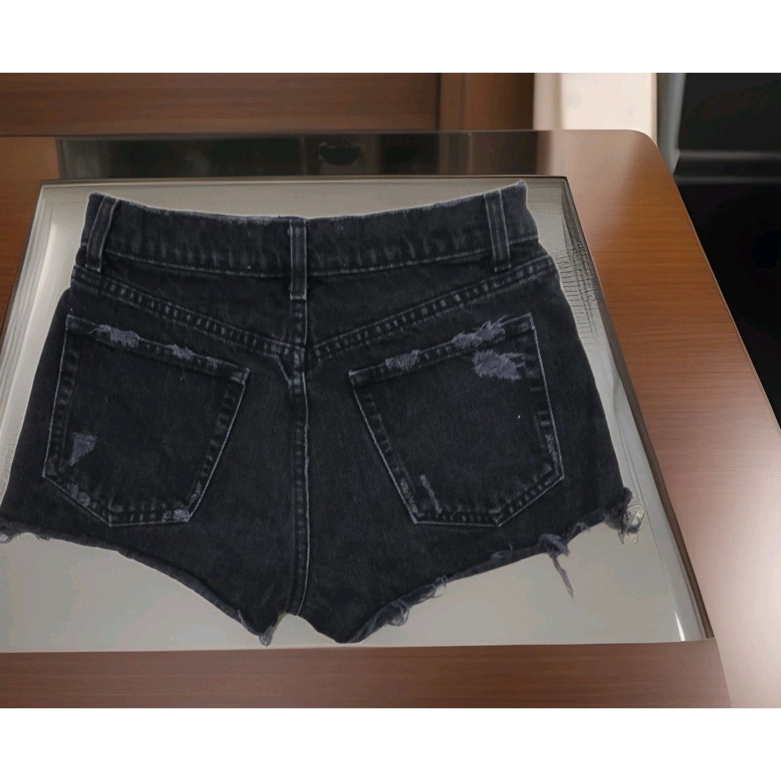 Reformation Reformation Womens Denim High Rise Black Shorts 25 Size 25" / US 0 / IT 36 - 3 Thumbnail