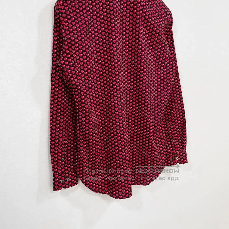 Moschino Moschino Red Cotton Long Sleeve Shirt . Size US L / EU 52-54 / 3 - 6 Thumbnail