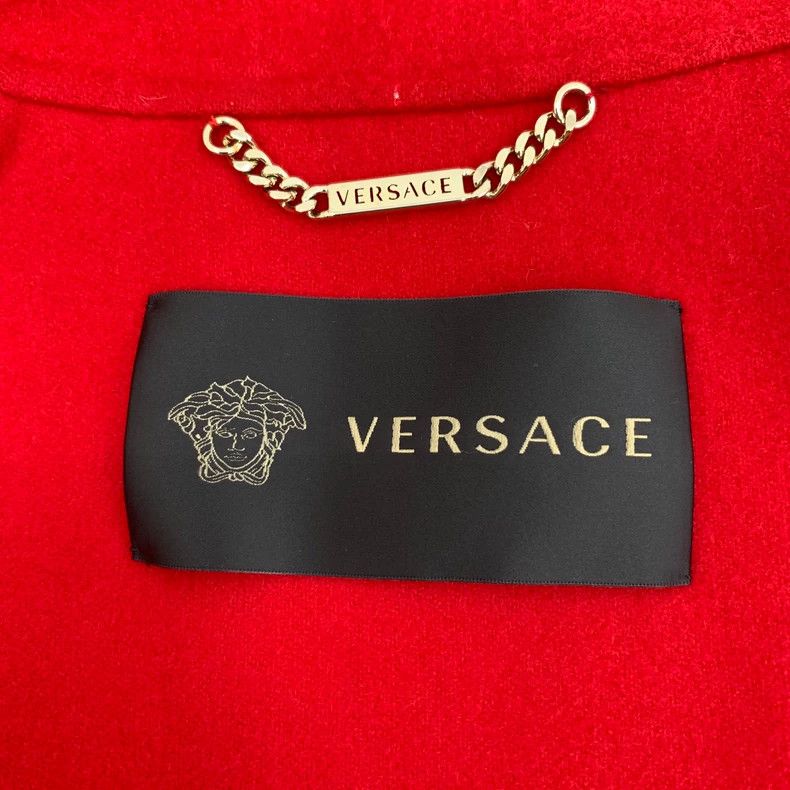 Versace Versace Wool lapel cape coat coat Size L / US 10 / IT 46 - 5 Thumbnail