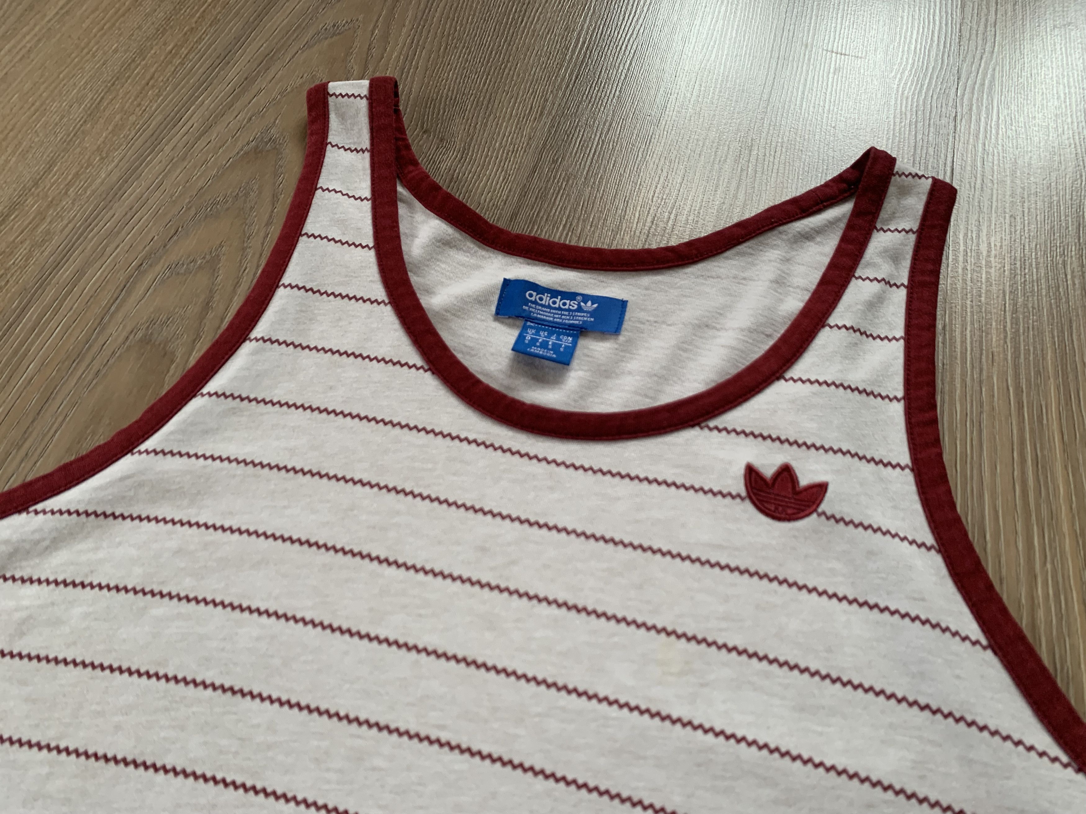 Adidas Adidas Originals Cotton Stripe Sleeveless T-Shirt Size US S / EU 44-46 / 1 - 5 Thumbnail