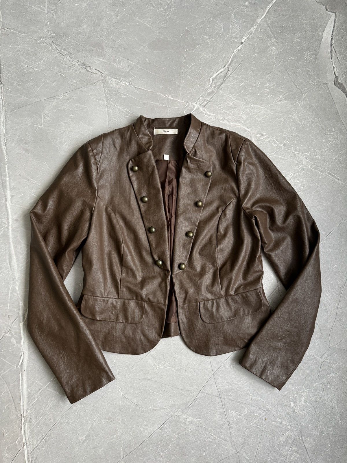 Hysteric Glamour 00s Military Napoleon Leather Blazer Jacket PPFM Style Size L / US 10 / IT 46 - 3 Thumbnail