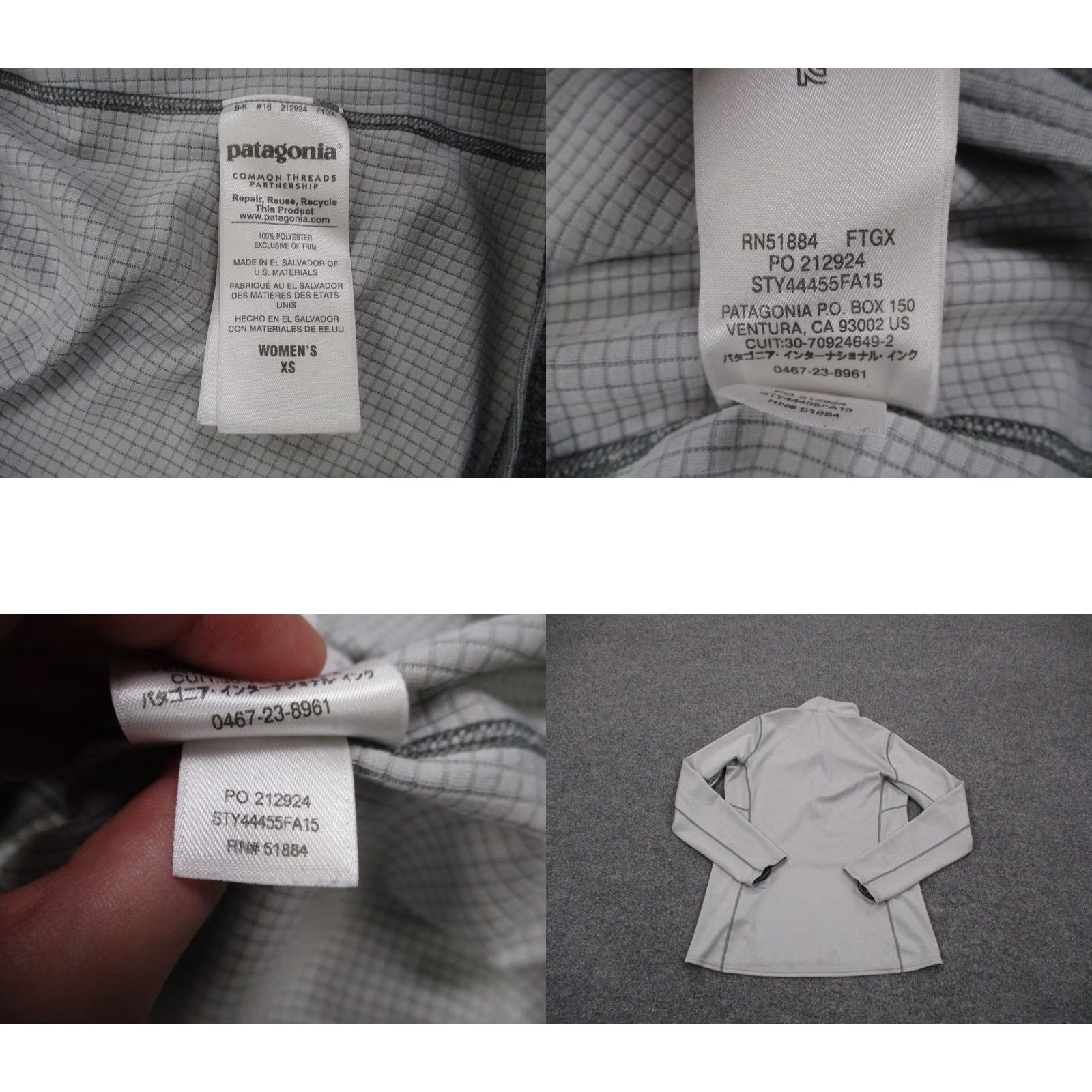 Patagonia Patagonia Jacket Womens XS Gray Capilene Windbreaker Outdoor 44455 Ventage? Size XS / US 0-2 / IT 36-38 - 8 Thumbnail