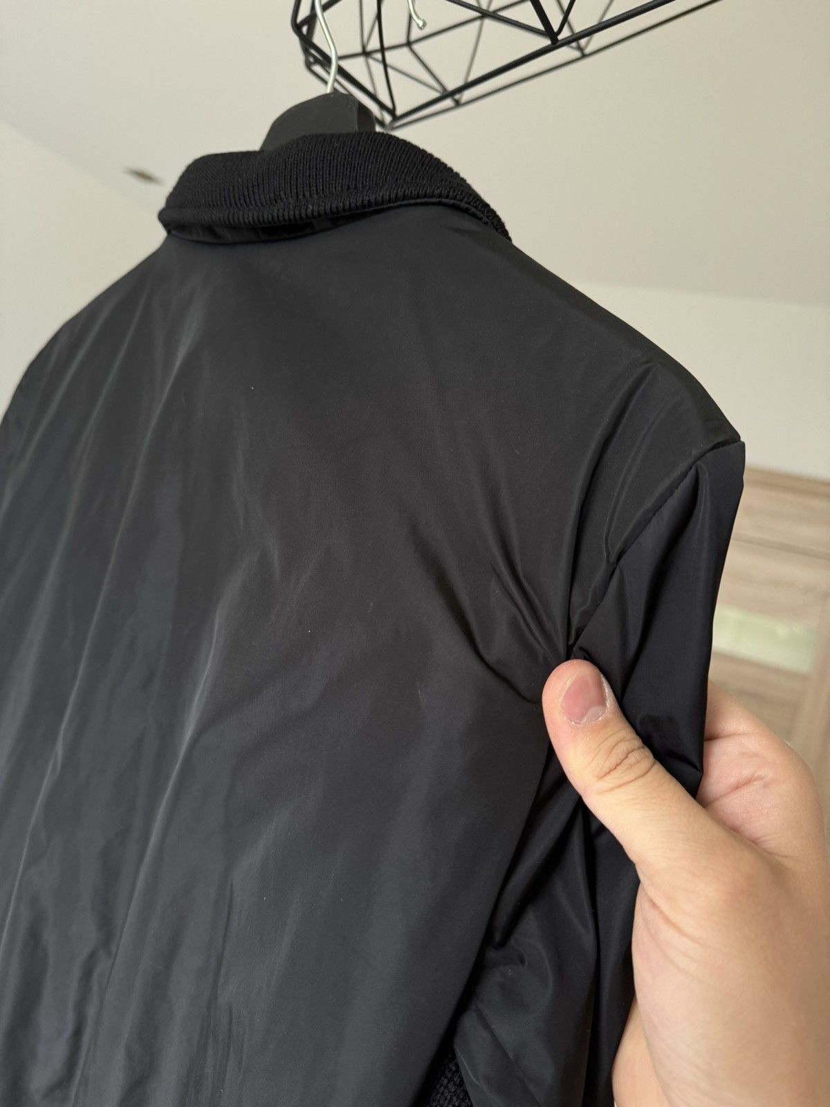 Prada Prada Black Nylon and Wool Jacket Made in Italy Bomber RARE Size US M / EU 48-50 / 2 - 16 Thumbnail