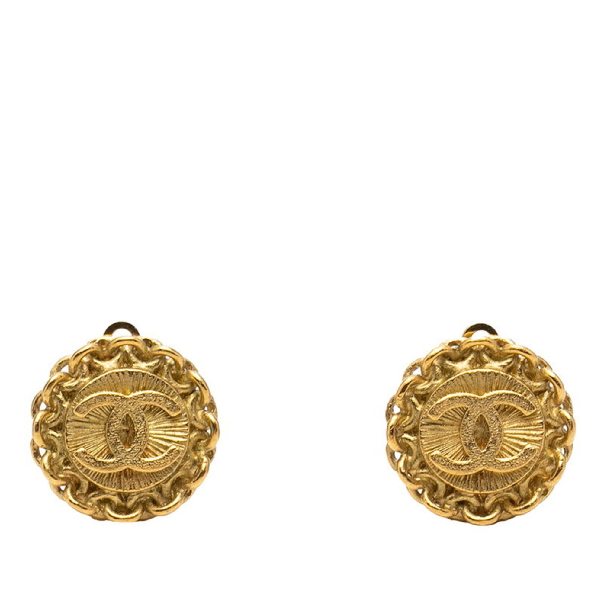 Chanel Chanel Coco Mark Vintage Earrings, Gold Plated, Women's CHANEL Size ONE SIZE - 1 Thumbnail