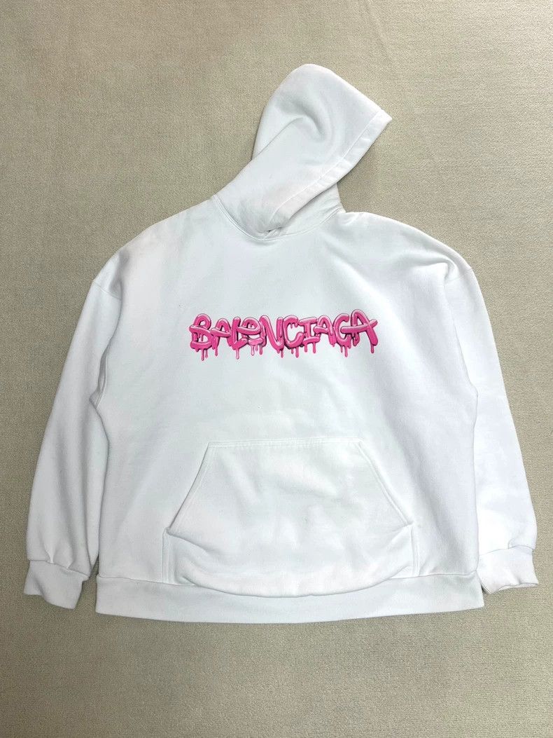 Balenciaga Balenciaga Slime monogrammed logo hooded sweatshirt 2502-Ne Size US S / EU 44-46 / 1 - 1 Thumbnail