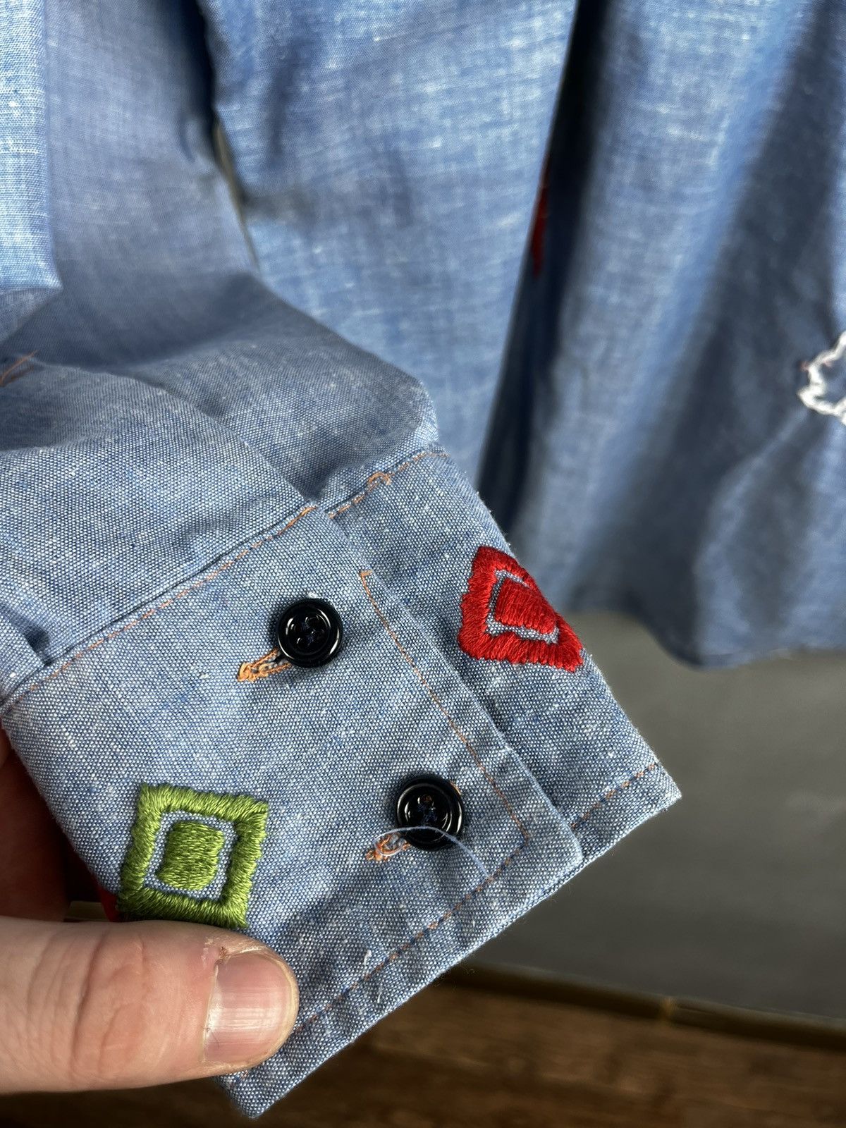Vintage Vintage 70s Sears Jeans Joint Long Sleeve Button Shirt Size US M / EU 48-50 / 2 - 6 Thumbnail