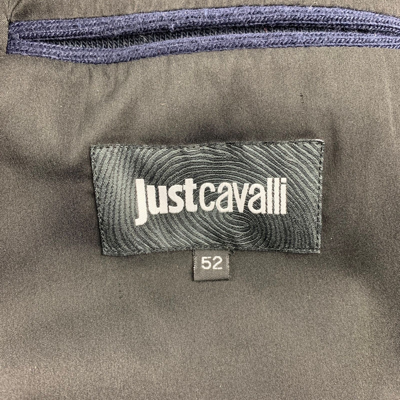 Just Cavalli JUST CAVALLI Size L Navy & Grey Color Block Knit Jacket Size US L / EU 52-54 / 3 - 4 Thumbnail