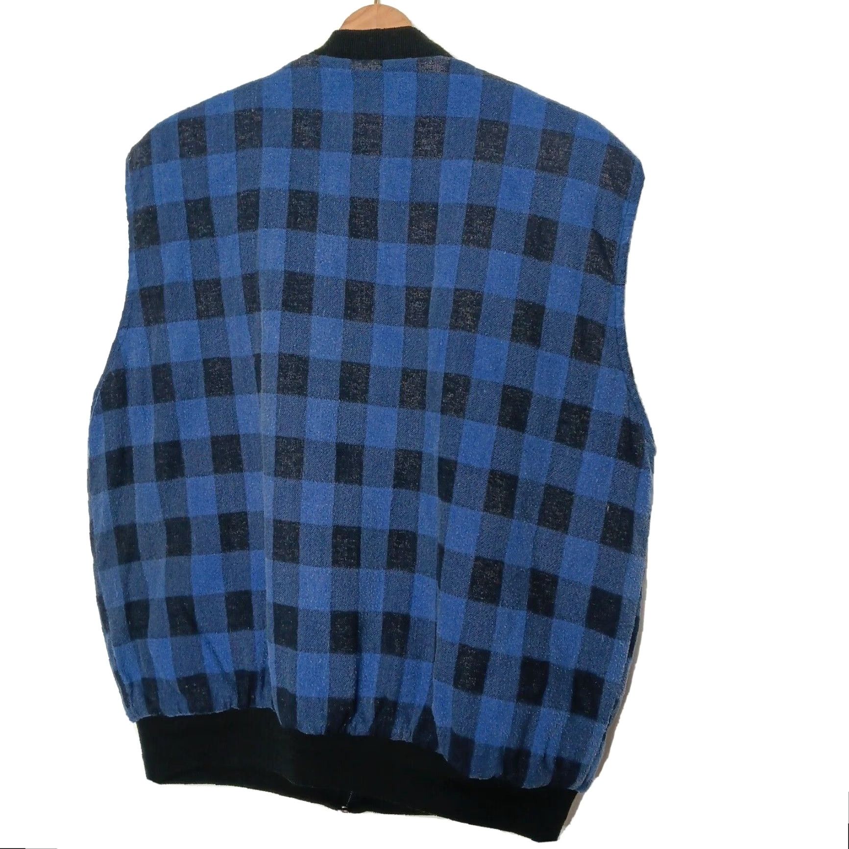 Vintage Vintage Woolrich Vest Men L Regular Quilted Flannel Nylon Lined Black Blue, Workwear, Vest, Zip, Insulated, Vintage Dickies? Size US L / EU 52-54 / 3 - 2 Thumbnail