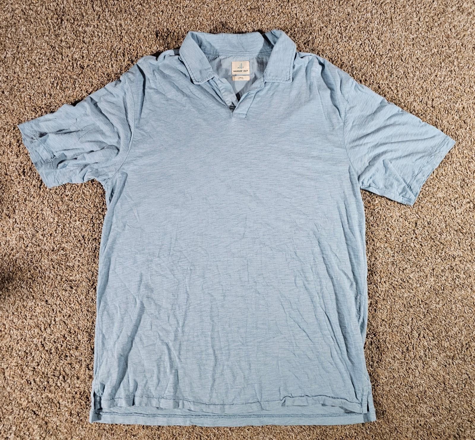 johnnie-O Johnnie O Blue Short Sleeve Golf Casual Open Polo Mens Sz L Size US L / EU 52-54 / 3 - 1 Thumbnail