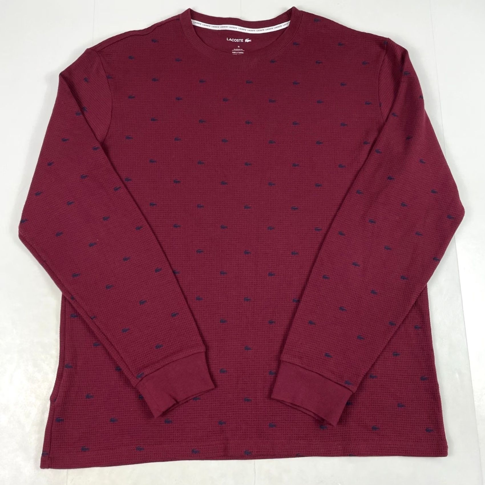 Lacoste Lacoste Red Thermal Long Sleeve Shirt Mens Extra Large Size US XL / EU 56 / 4 - 2 Thumbnail