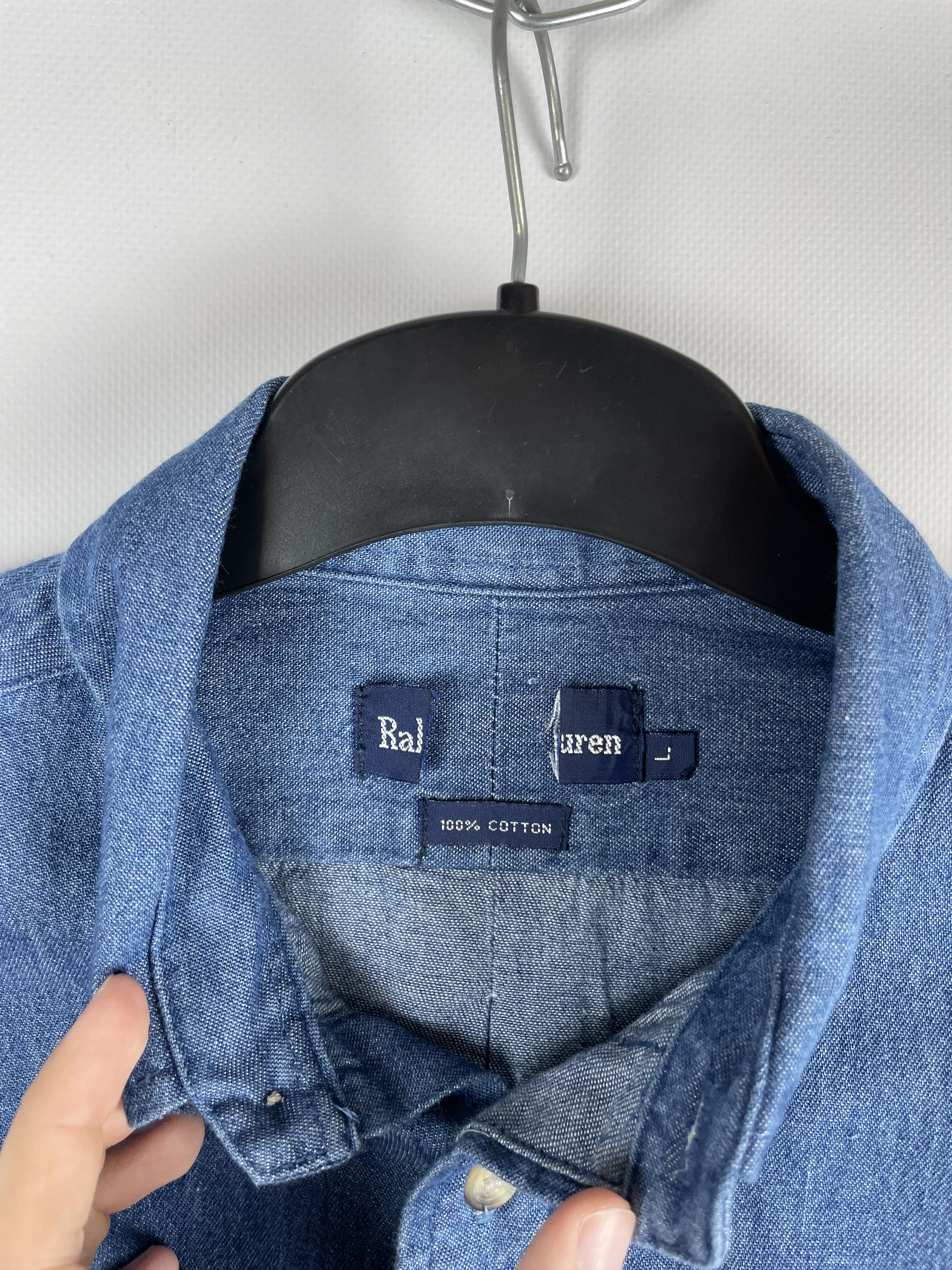 Polo Ralph Lauren Polo Ralph Lauren Vintage Mens Denim Shirt Size US L / EU 52-54 / 3 - 4 Thumbnail