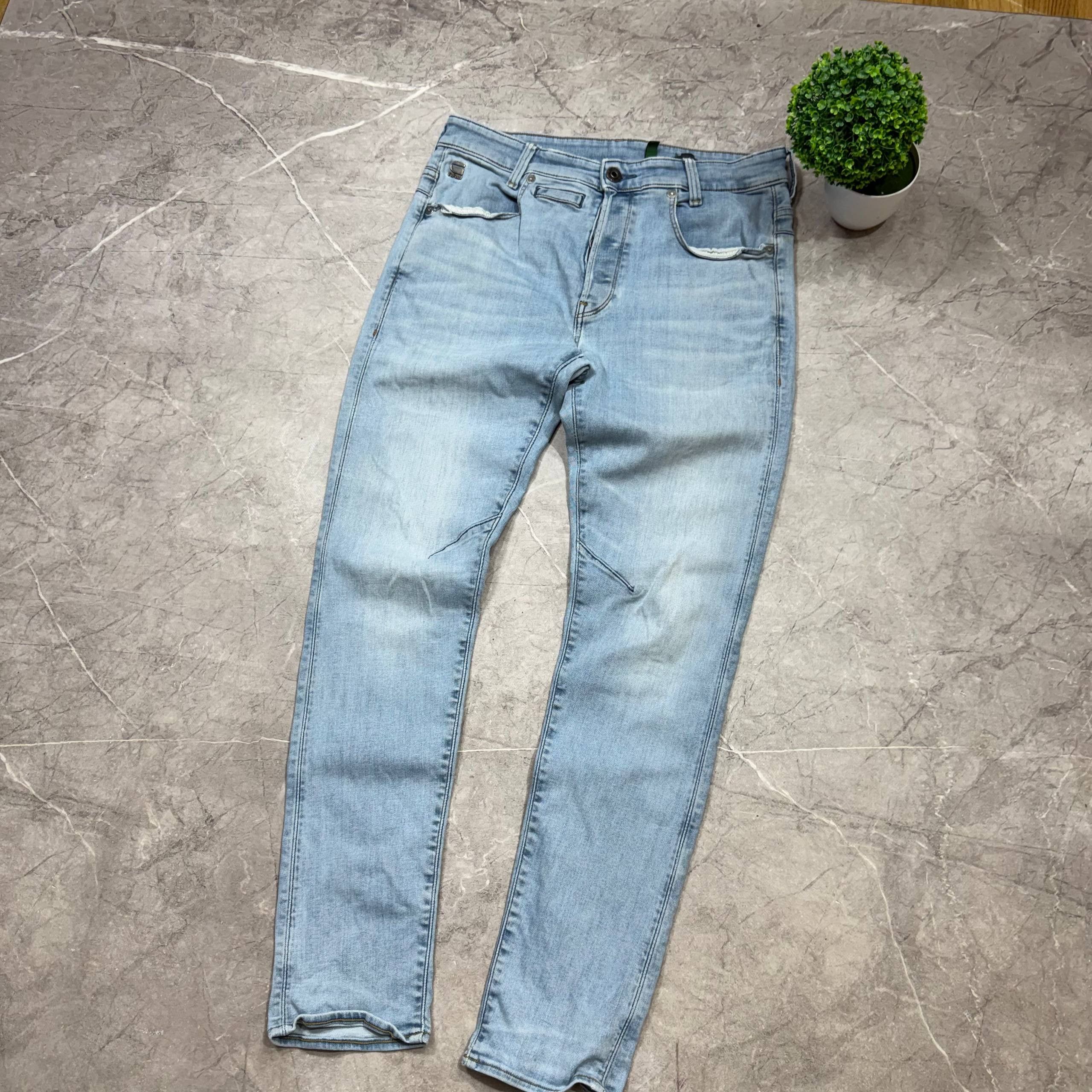 G-Star G-Star Raw Denim Faded Blue Y2K D-Staq 5-Pocket Jeans 32x32 Size US 33 - 13 Thumbnail