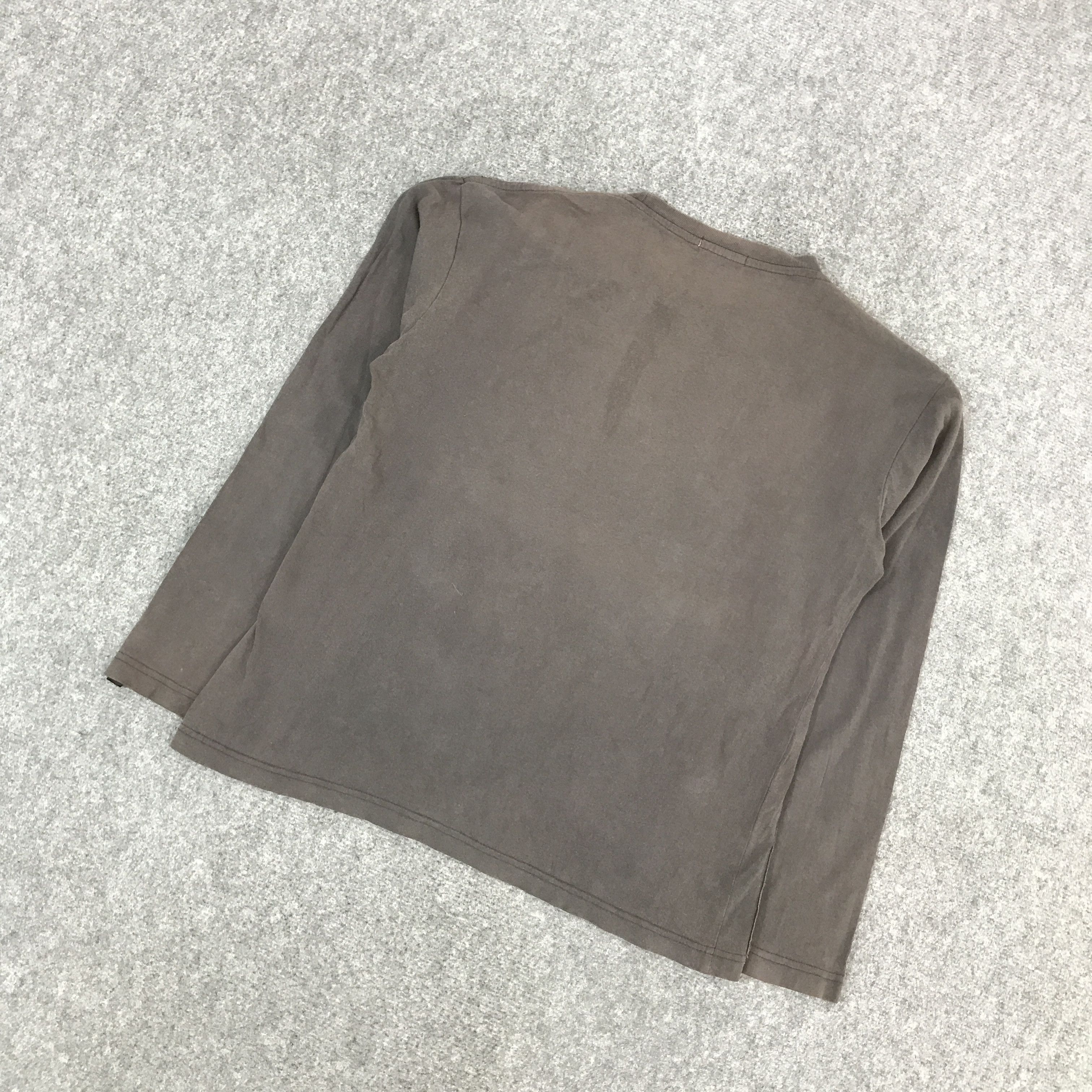 If Six Was Nine × Japanese Brand × KMRii JAPAN NATURE PATCHWORK STRIPED DESIGN BROWN FADED TSHIRTS Size US L / EU 52-54 / 3 - 6 Thumbnail