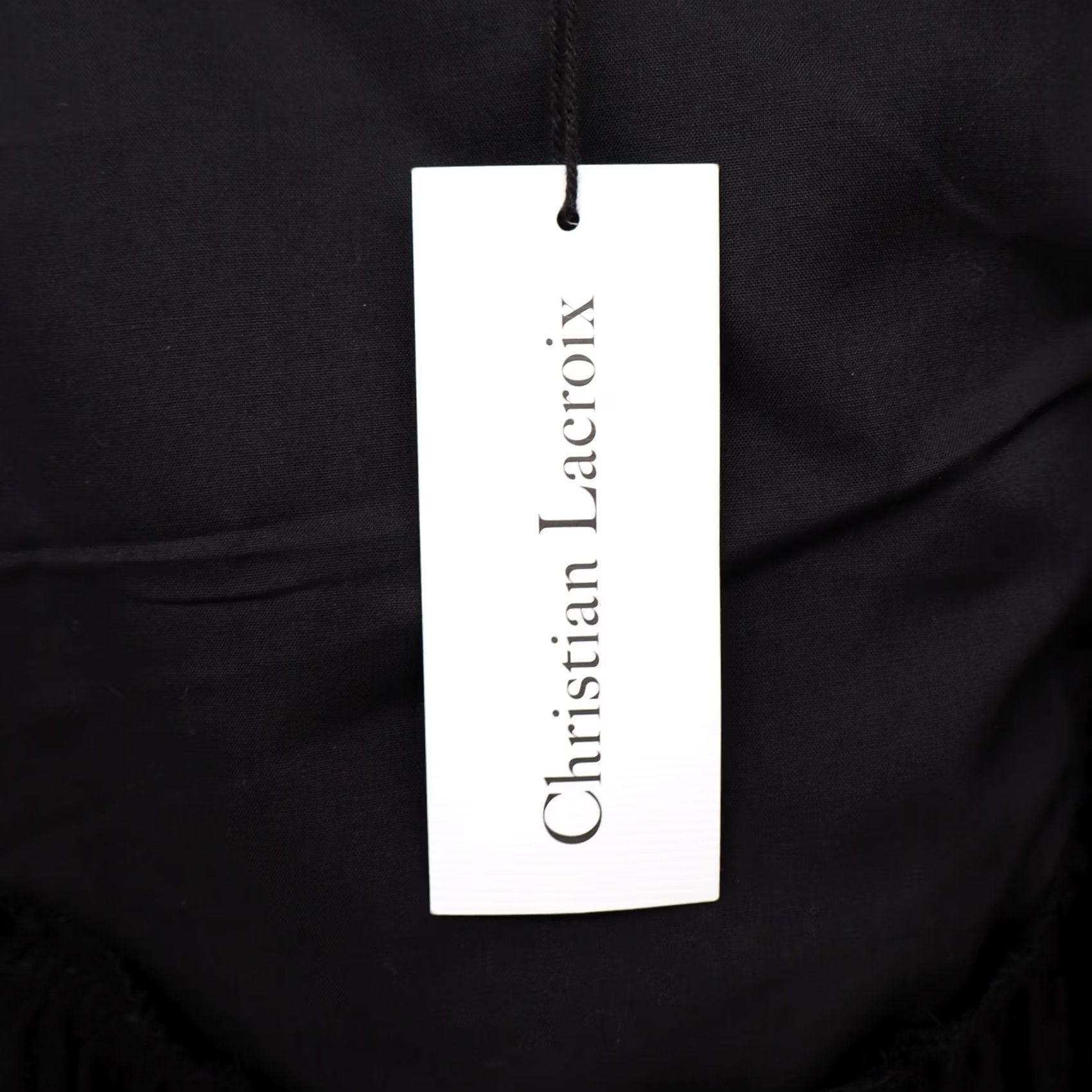 Christian Lacroix Christian Lacroix Women's V-Neck Midi Linen Smocked Dress Black L NEW Size L / US 10 / IT 46 - 4 Thumbnail