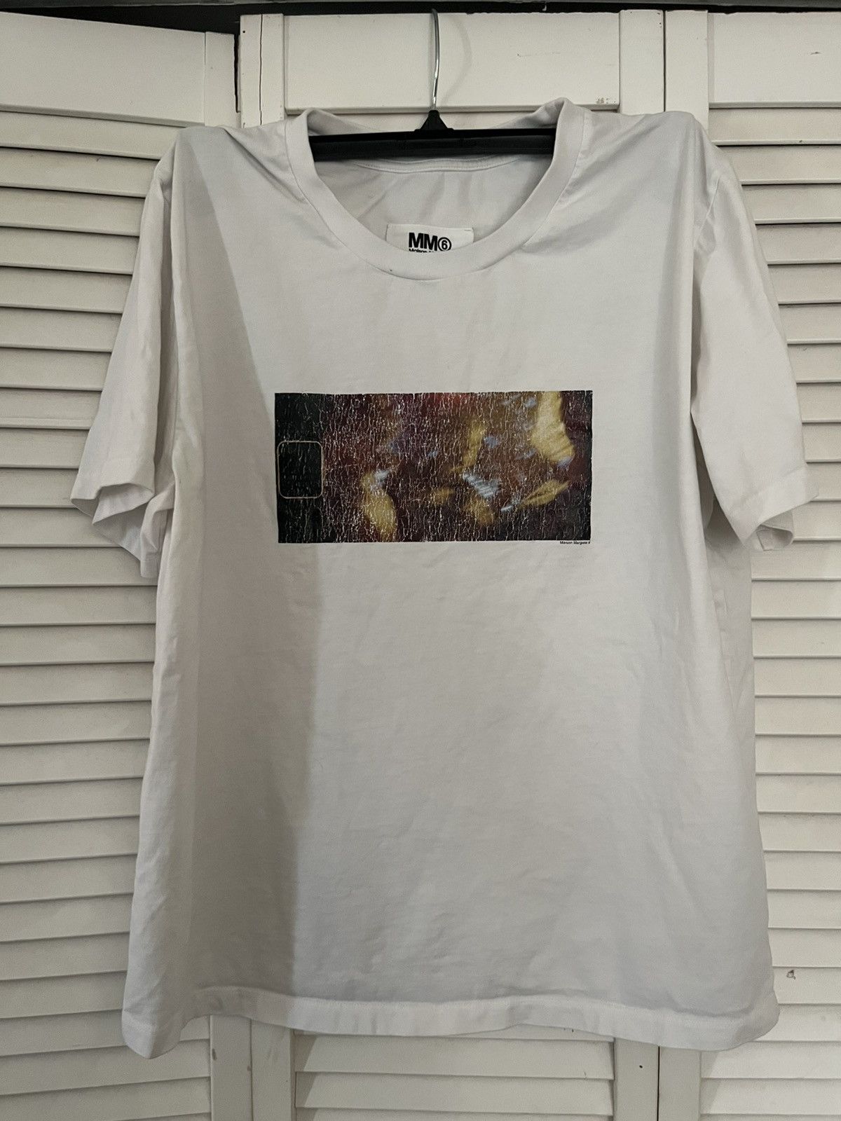 Maison Margiela MM6 Maison Margiela Polaroid cracked t shirt | Grailed