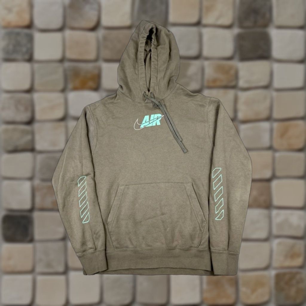 Nike Nike Air Hoodie Mens Medium Brown Blue Cotton Pullover Pullover Hoodie Sweatshirt Sports 90s Mens Size US M / EU 48-50 / 2 - 1 Thumbnail