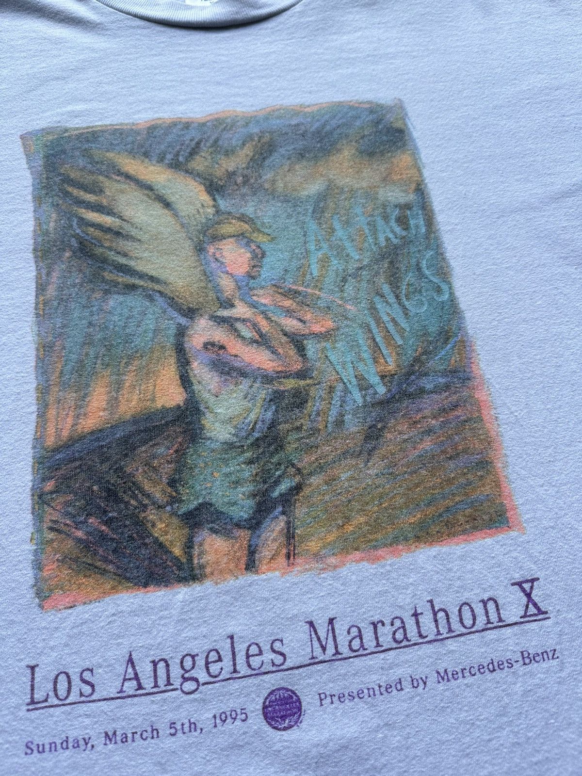 Vintage 1995 Los Angeles Marathon x Mercedes-Benz SINGLE STITCH XL Size US XL / EU 56 / 4 - 4 Thumbnail