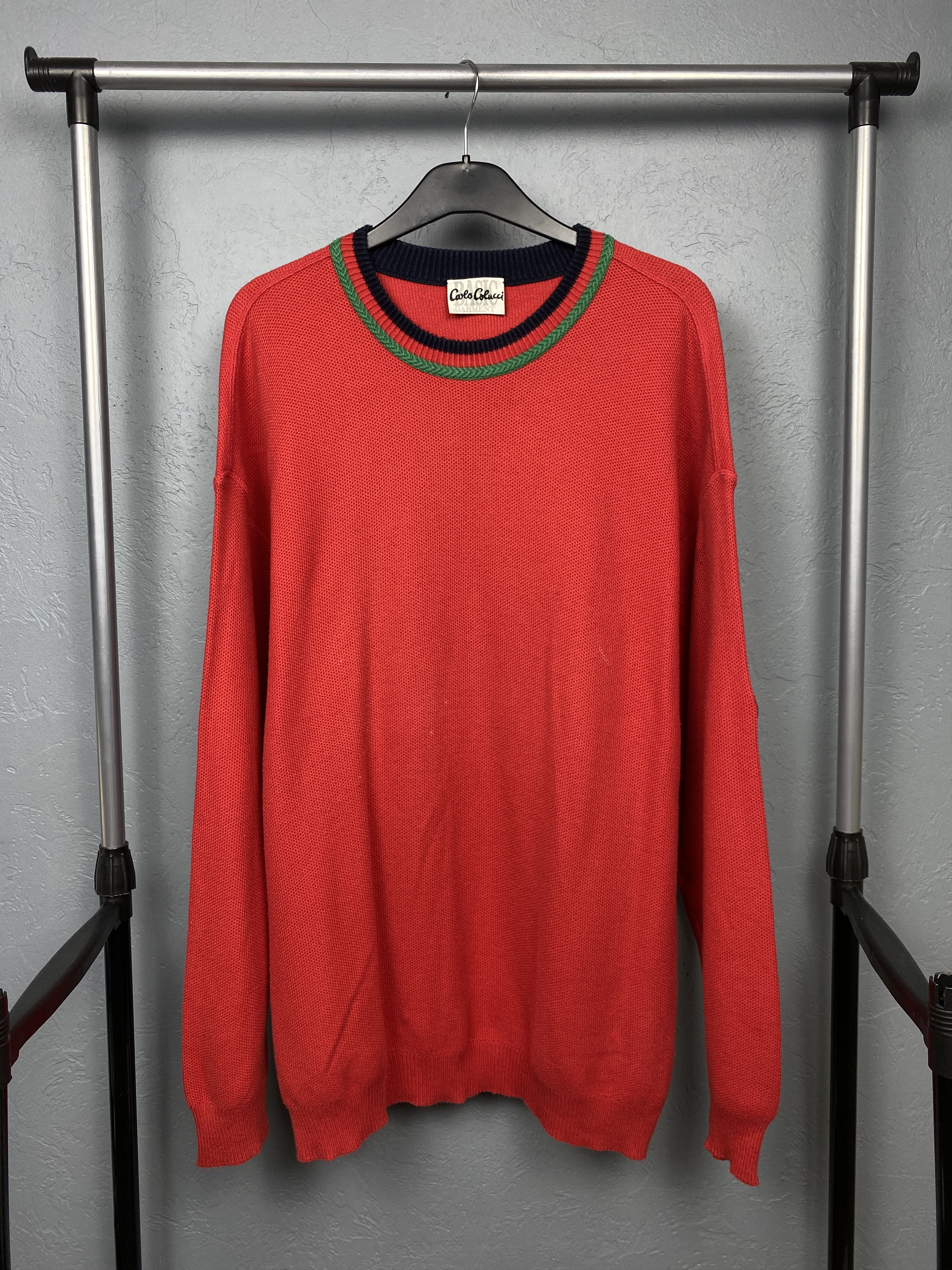 Carlo Colucci Carlo Colucci Vintage Mens Knit Crew Neck Sweater Size US XL / EU 56 / 4 - 1 Thumbnail