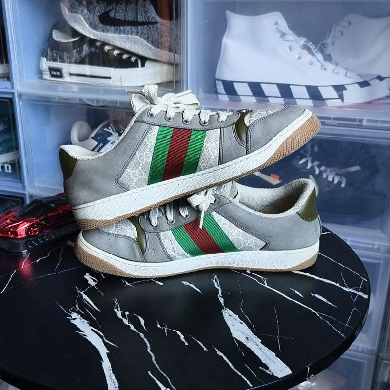 Gucci GUCCI Screener Low-top Fashion Sneakers in Gray - Size US 9 / EU 42 - 8 Thumbnail