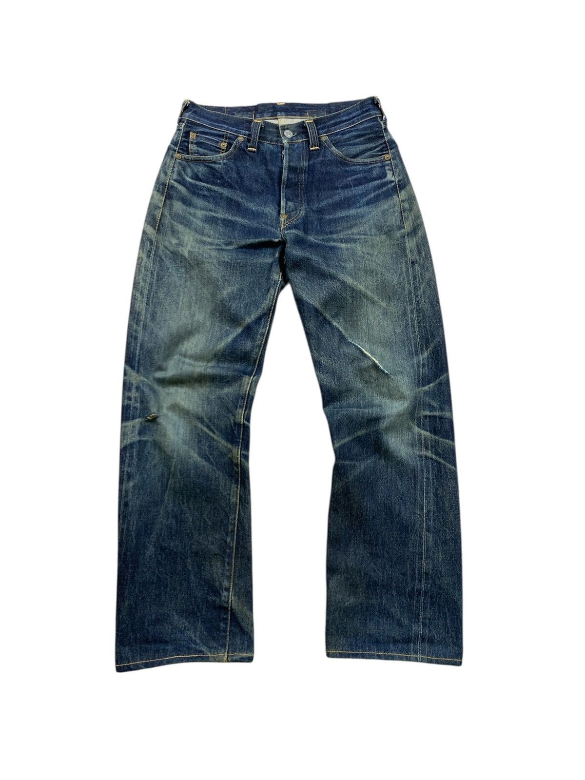 Levi's Vintage Clothing Vintage Levis 201XX Big E Selvedge Button Denim Jeans Size US 30 / EU 46 - 2 Thumbnail