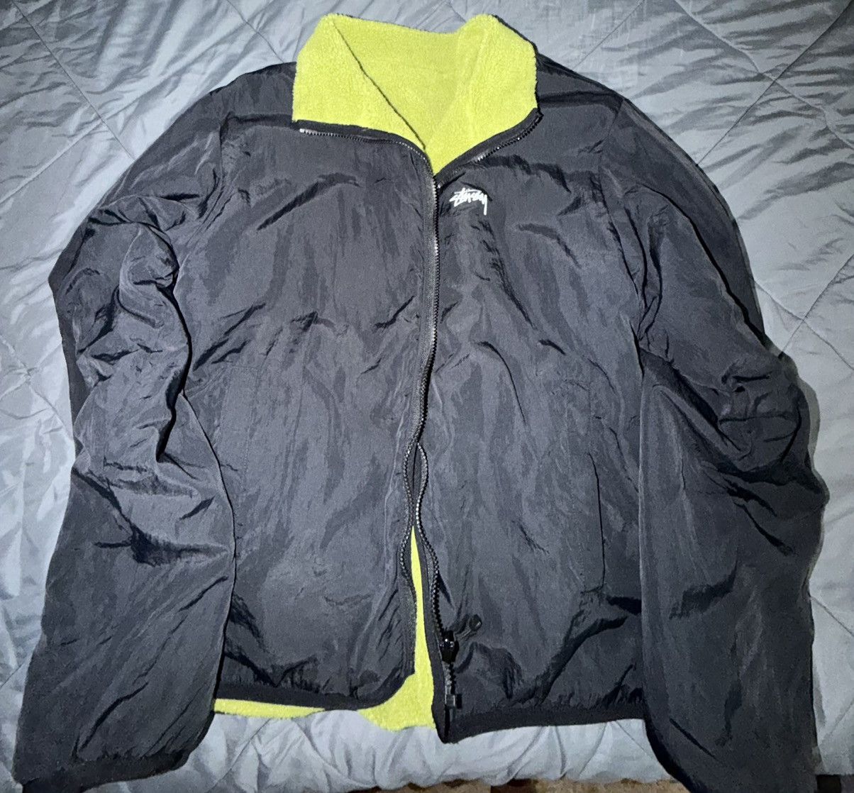 Stussy Stussy Sherpa reversible jacket fleece zip up green moss XL Size US XL / EU 56 / 4 - 5 Thumbnail