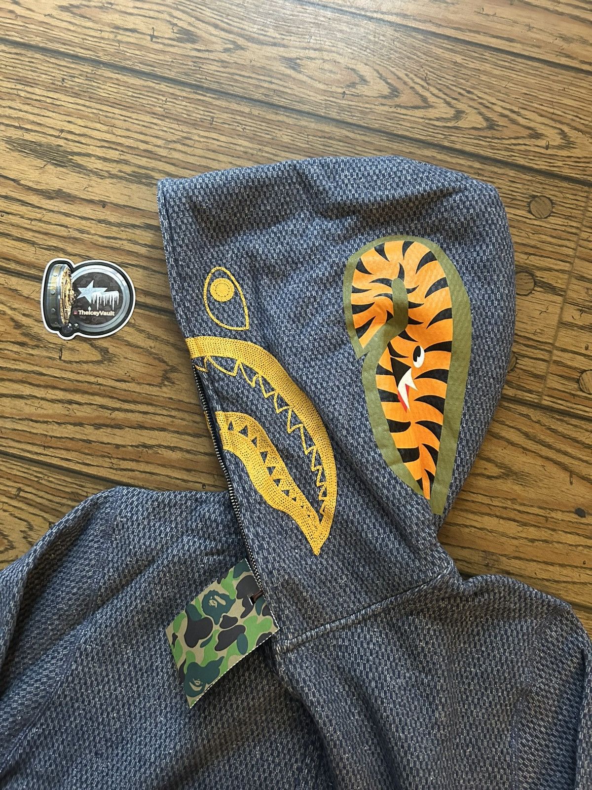 Bape NEW Bape Navy Knitted Shark Full Zip Hoodie Size US M / EU 48-50 / 2 - 7 Thumbnail