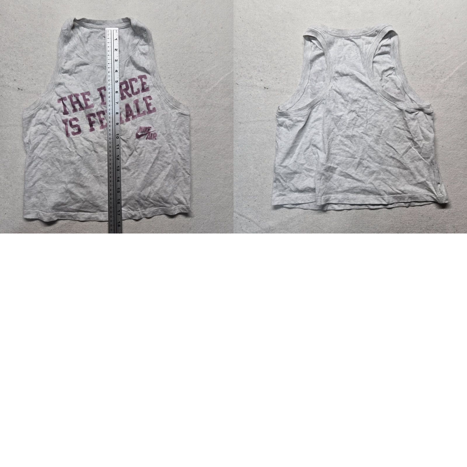 Nike Nike Air Women’s Cropped Tank Top Sleeveless M Gray Activewear 2020s Size M / US 6-8 / IT 42-44 - 8 Thumbnail