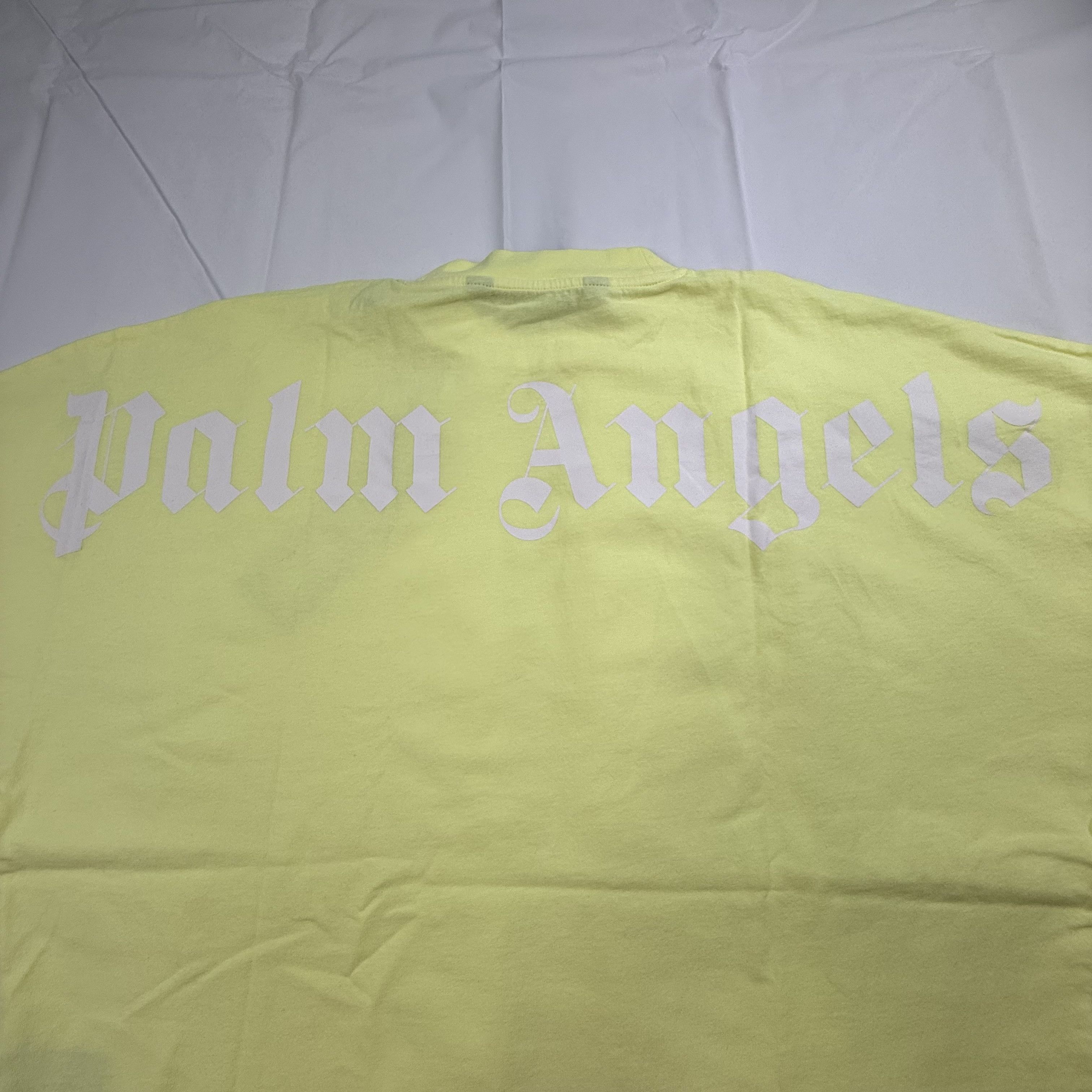 Palm Angels Palm Angels GD Classic Logo Over Tee in "Fluo Yellow" Size US S / EU 44-46 / 1 - 9 Thumbnail