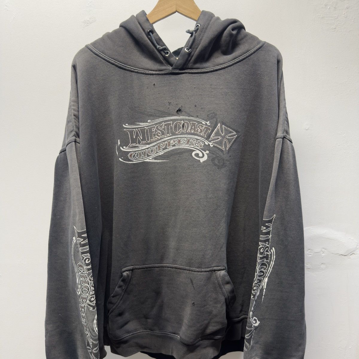 West Coast Choppers West Coast Choppers Hoodie Faded Distressed ERD Grunge Size US XXL / EU 58 / 5 - 3 Thumbnail