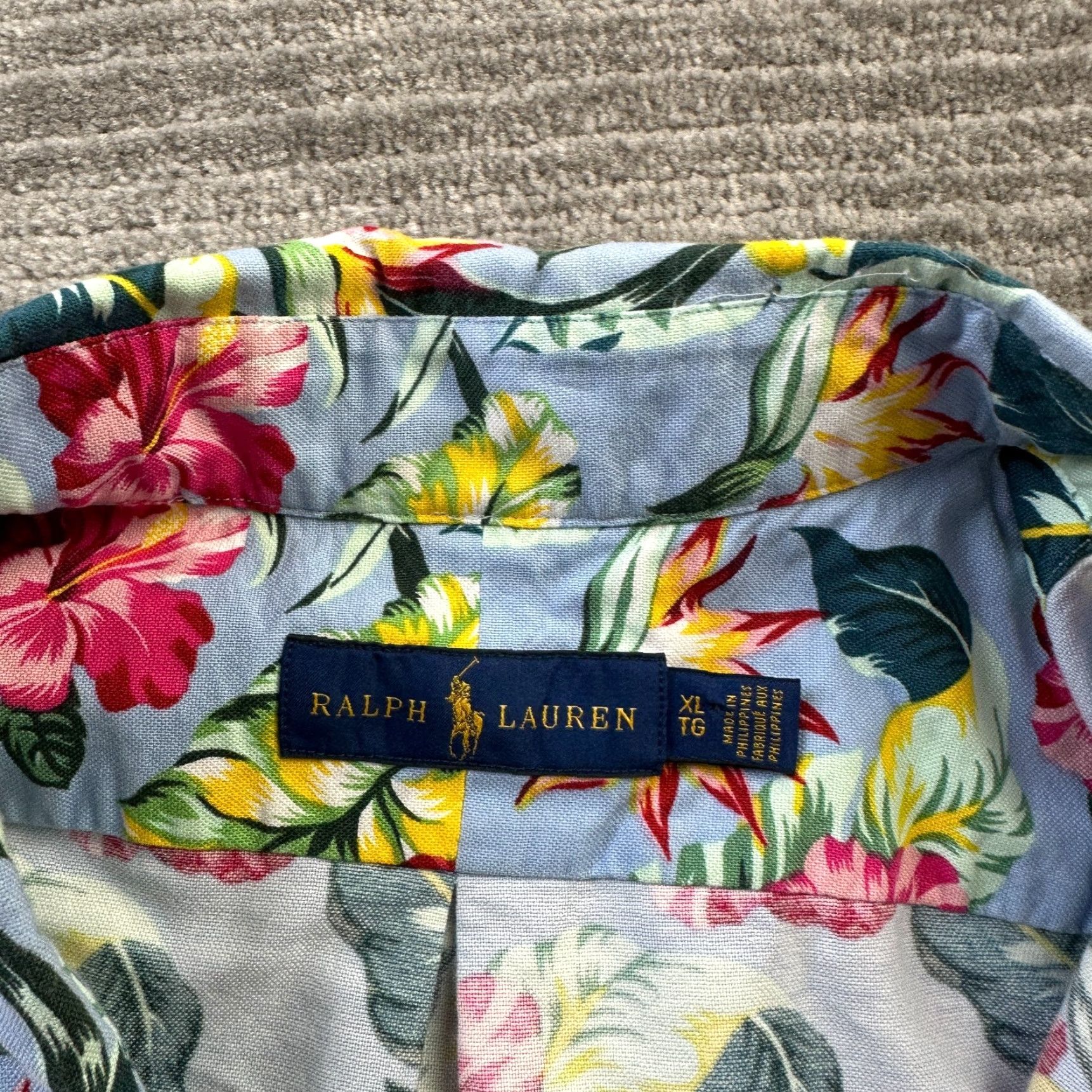 Marine Layer Ralph Lauren Shirt Mens Extra Large Floral All Over Print Button Up Oxford Size US XL / EU 56 / 4 - 6 Thumbnail