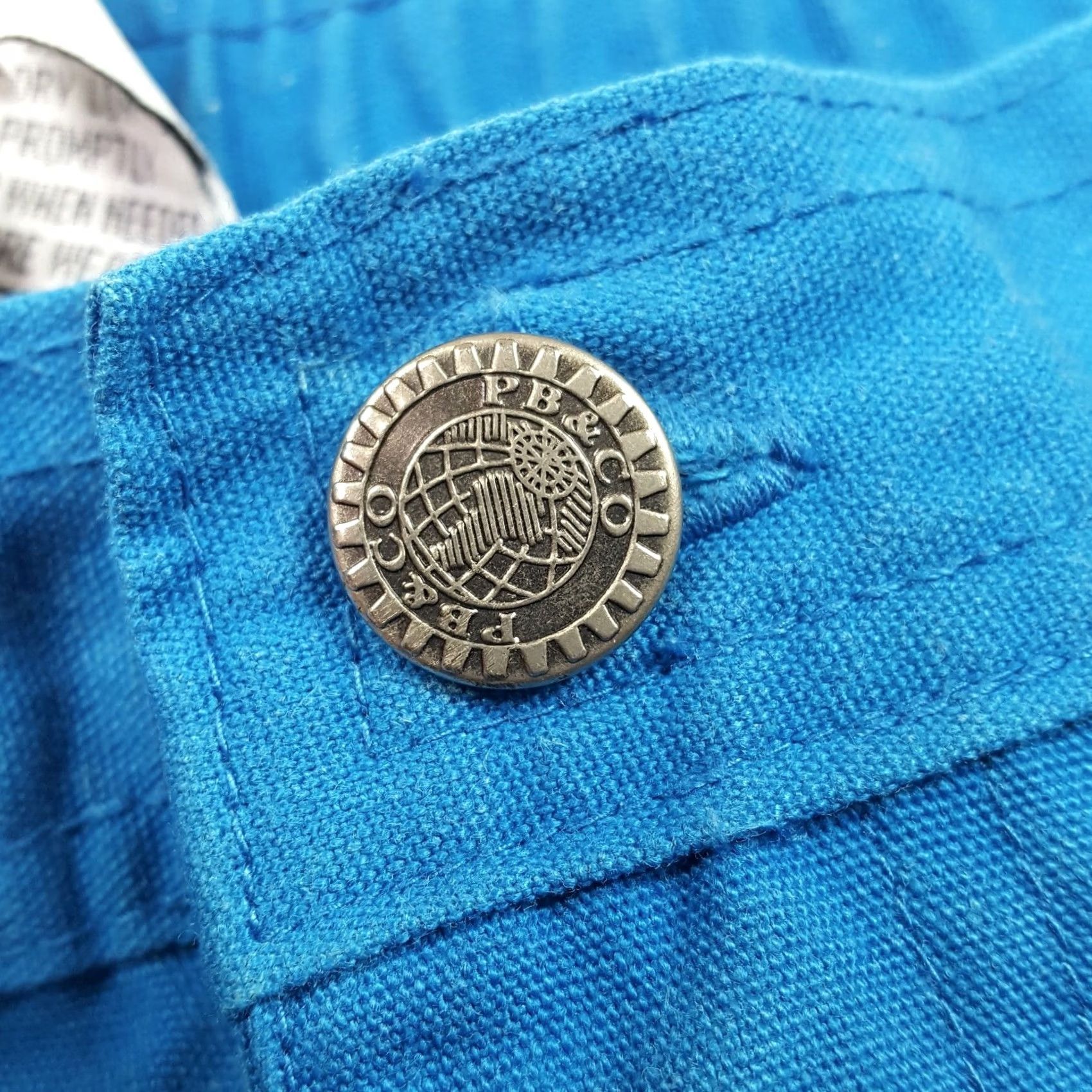Vintage VINTAGE Peter B Blue Pleated Womens Size M 10/12 High Waist Relaxed Retro Outdoor Shorts Size 26" / US 2 / IT 38 - 3 Thumbnail