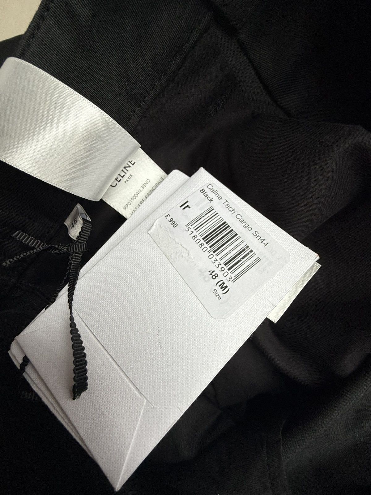 Celine $1.5k Celine logo black cargo pants jeans Hedi Slimane 48 Size US 32 / EU 48 - 25 Thumbnail