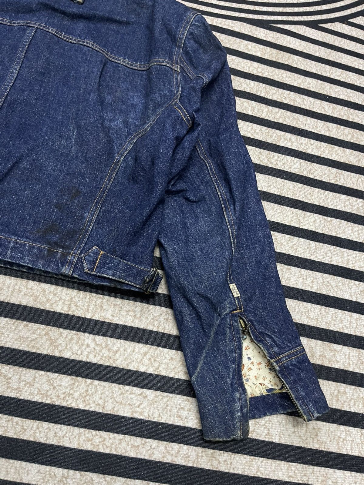 PPFM 90s PEYTON PLACE FOR MEN (PPFM) DENIM LEATHER BIKER JACKET Size US S / EU 44-46 / 1 - 16 Thumbnail