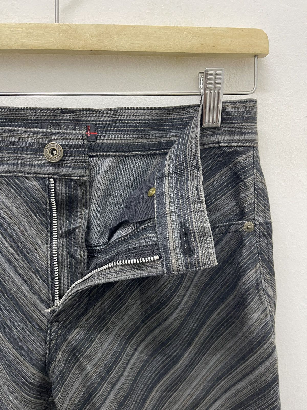 Morgan Homme Rare Vintage MORGAN HOMME Flare Striped Size US 28 / EU 44 - 6 Thumbnail