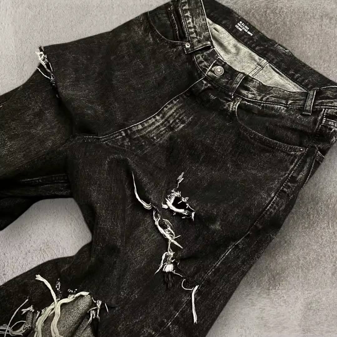 ripped, baggy slouchy jeans.