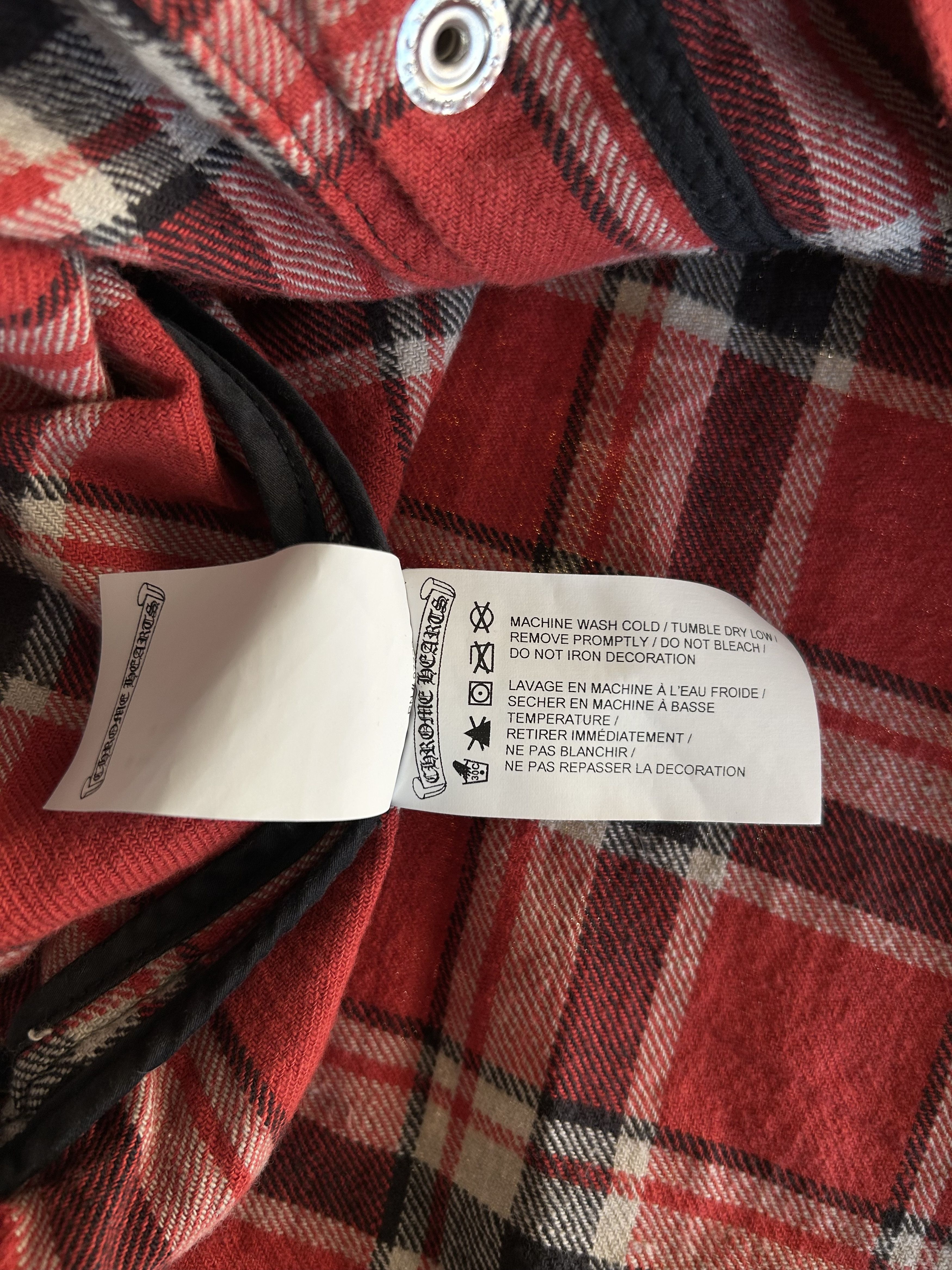 Chrome Hearts Chrome Hearts Red & White Padded Flannel Women's Jacket Size S / US 4 / IT 40 - 5 Thumbnail