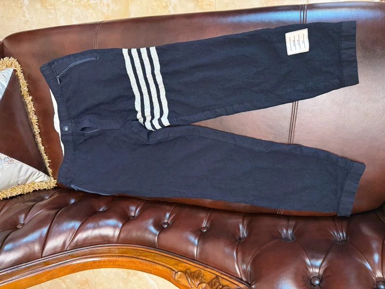 Thom Browne THOM BROWNE Men's 4-Stripe Wool Pants - dmc Size US 34 / EU 50 - 1 Thumbnail