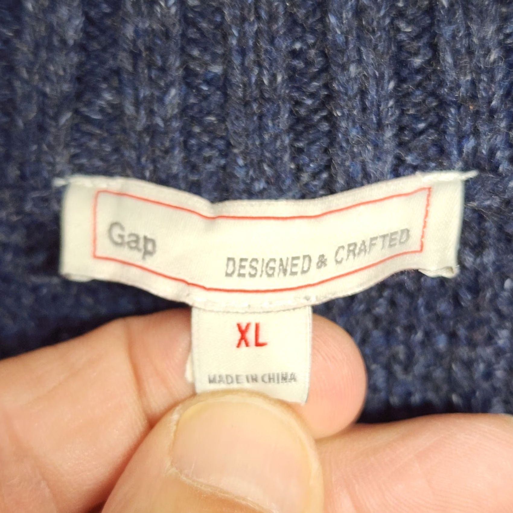 Gap VINTAGE Gap Cardigan Mens XL Blue Mock Neck Cotton Pockets Button Front Grandpa Sweater Long Sleeve Fall Winter Mens Size US XL / EU 56 / 4 - 3 Thumbnail