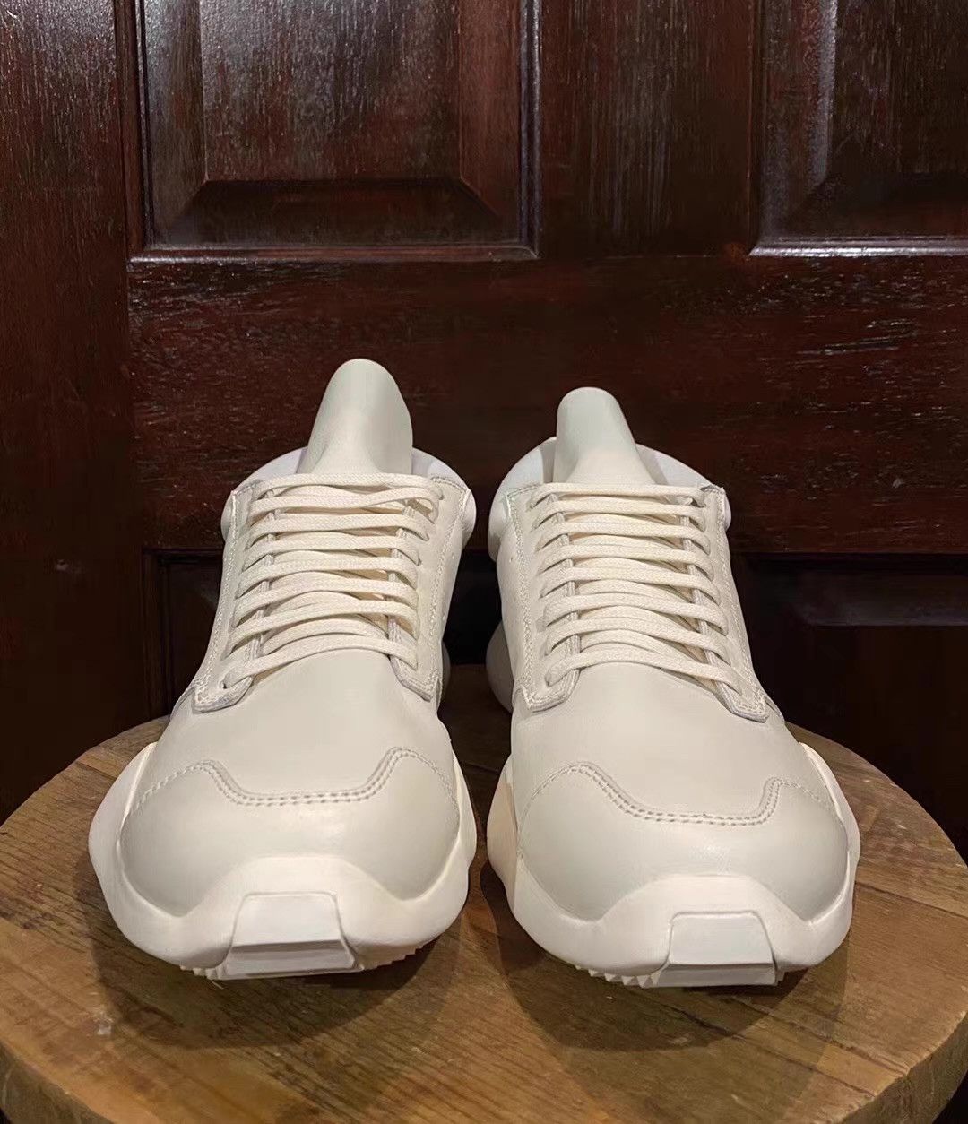 Rick Owens Rick Owens x Adidas 16SS Leather Runner Low‑Cut Sneakers Ｑ25 Size US 4 / IT 34 - 1 Thumbnail