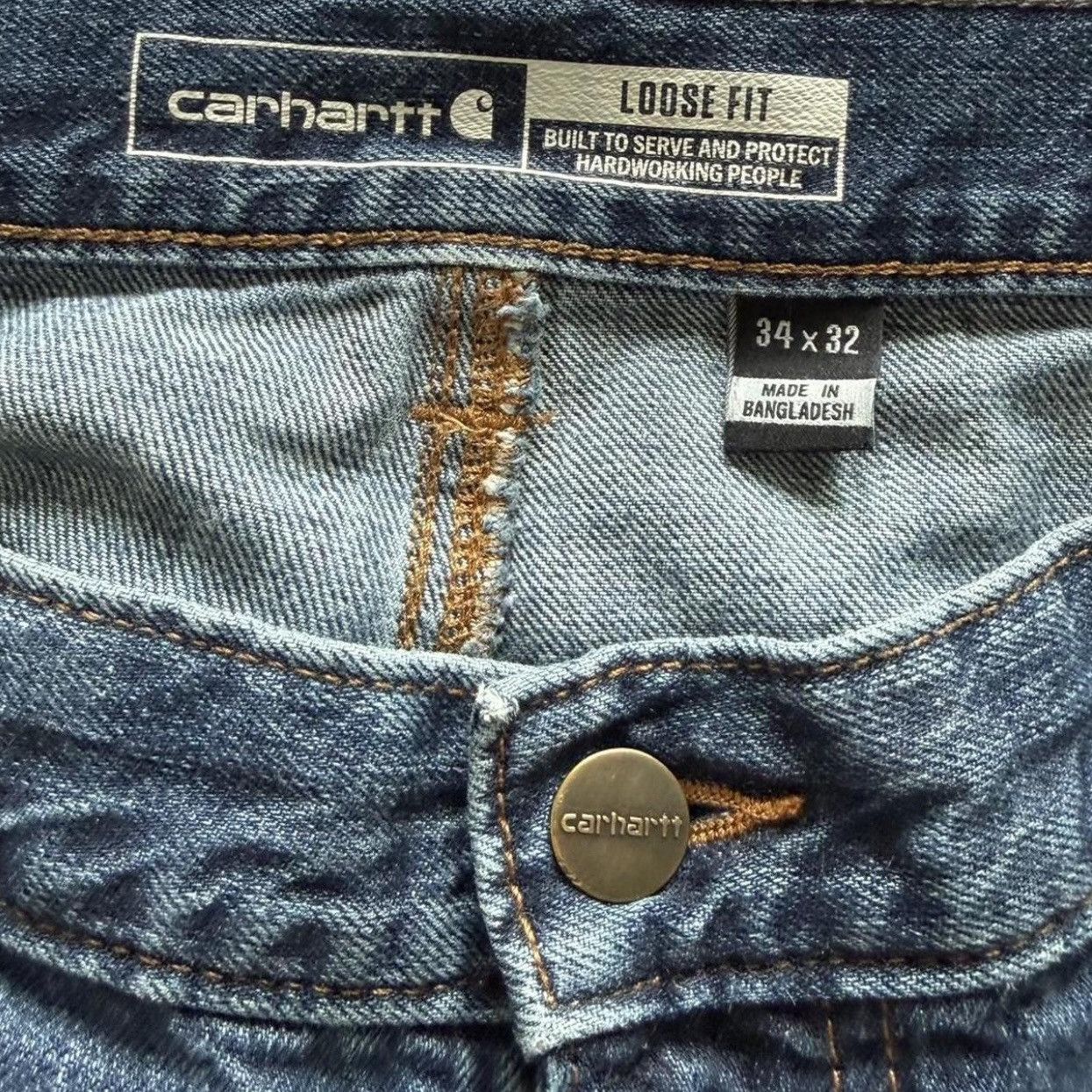 Carhartt Carhartt 34 x 34 Blue Denim Pants Size US 34 / EU 50 - 2 Thumbnail