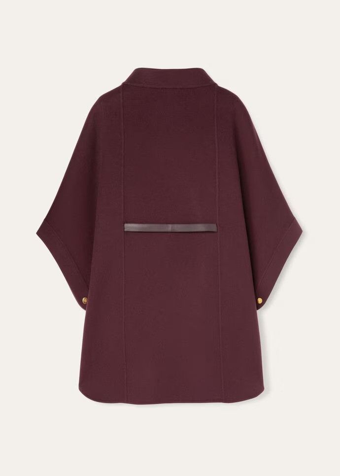 Loro Piana o1srvl11e0824 Size: OS / Salzburg Cashmere Cape in Burgundy Size ONE SIZE - 2 Thumbnail