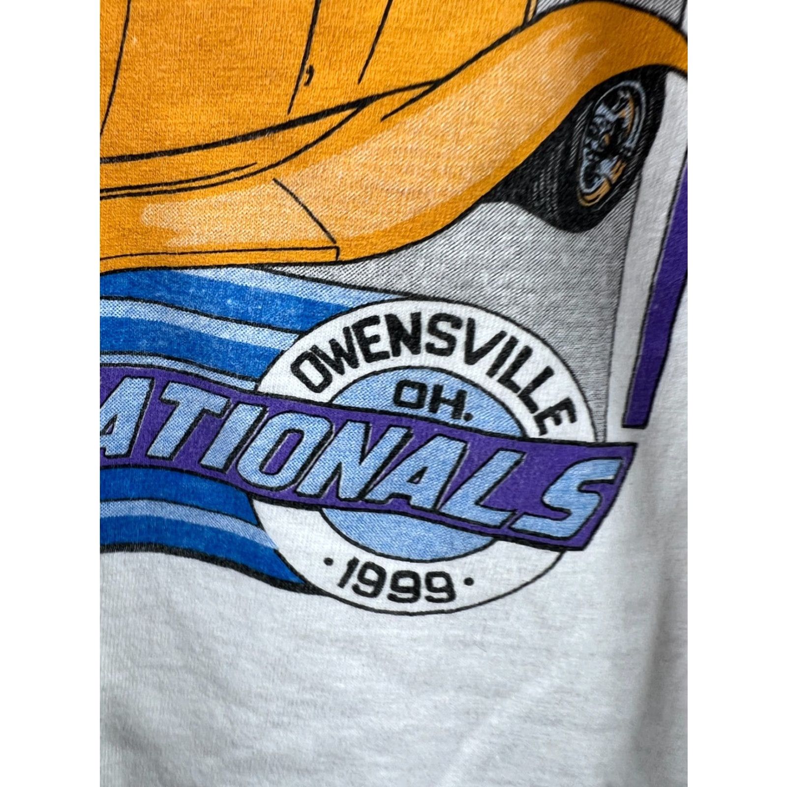 Fruit Of The Loom Vintage 1999 Pumpkin Run Nationals T-Shirt XXXL Fruit of the Loom Regular Men White 90s Car Show Rod & Custom 3XLSharron Shirt Mens Size US XXL / EU 58 / 5 - 6 Thumbnail