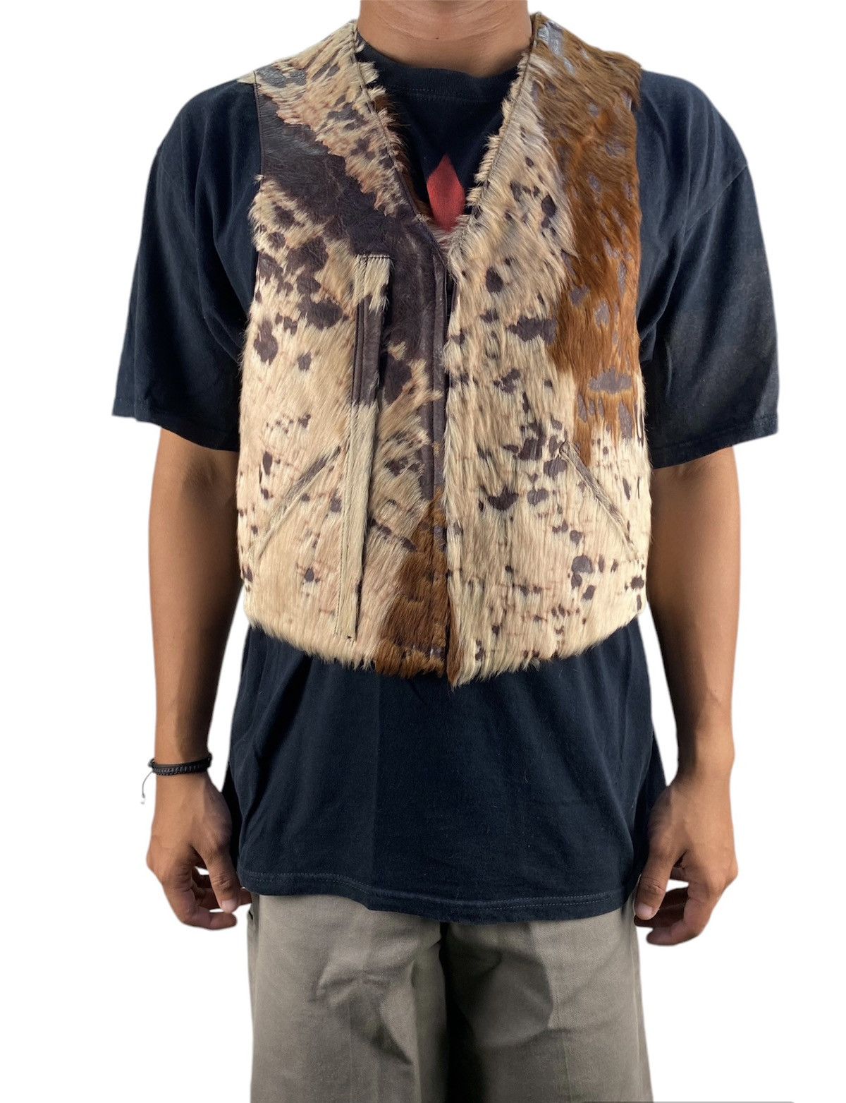 Yohji Yamamoto ⚡️QUICK SALE⚡️Yohji Yamamoto Pour Homme Calf Skin Fur Vest Size US M / EU 48-50 / 2 - 3 Thumbnail