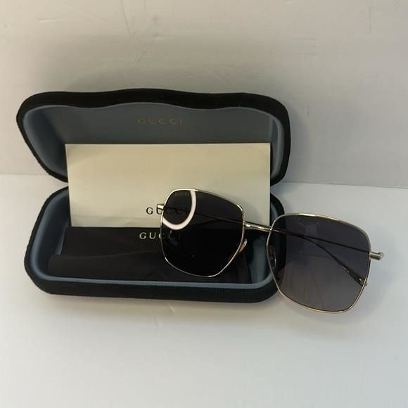 Gucci New Authentic GUCCI GG1031S-001 59 Sunglass Woman Metal Gold Size ONE SIZE - 15 Thumbnail