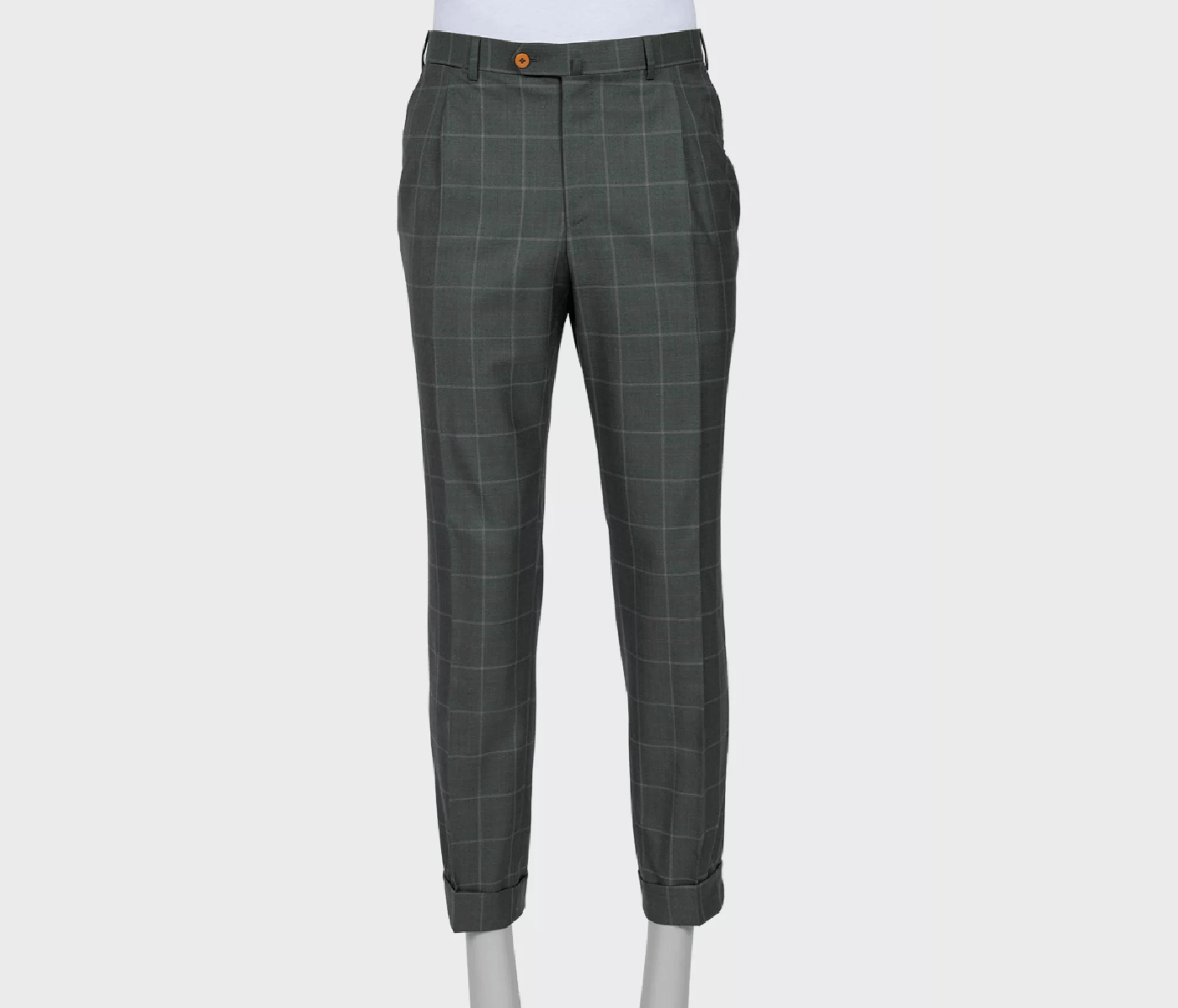 Isaia Isaia men’s green checkered wool & silk suit Size 52R - 4 Thumbnail
